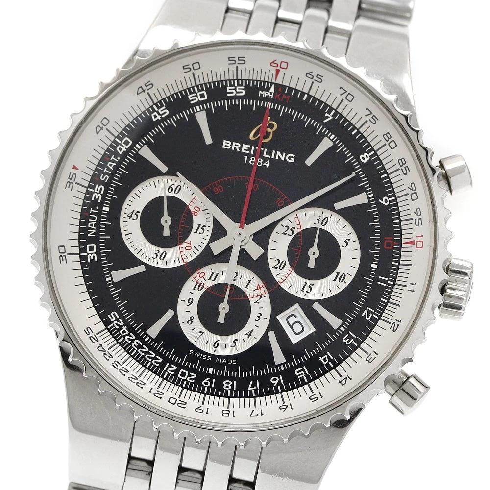 BREITLING NAVITIMER MONTBRILLANT LIMITED CHRONOGRAPH WATCH: BREITLING Navitimer Montbrillant Limited Chronograph Watch Brand: BREITLING Type/Style: Wristwatch Material: Band Material Stainless Steel, Case Material Stainless Steel Color: Dial Color black Size: