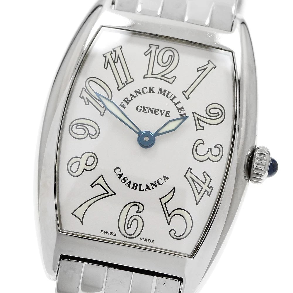 FRANCK MULLER CASABLANCA WHITE DIAL QUARTZ WATCH: FRANCK MULLER Casablanca White Dial Quartz Watch Brand: FRANCK MULLER Type/Style: Wristwatch Material: Band Material Stainless Steel, Case Material Stainless Steel Color: Dial Color white Size: Case