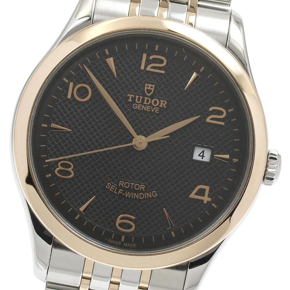 TUDOR DATE BLACK DIAL AUTOMATIC WATCH: TUDOR Date black Dial Automatic Watch Brand: TUDOR Type/Style: Wristwatch Material: Band Material Stainless Steel/RG, Case Material Stainless Steel/RG Color: Dial Color black Size: Case Size About42mm