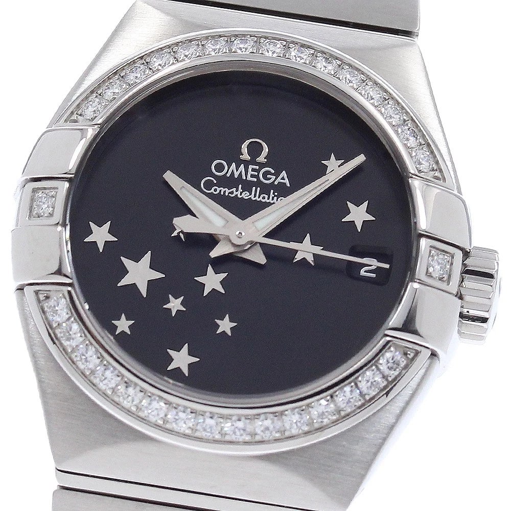 OMEGA CONSTELLATION DATE BLACK DIAL AUTOMATIC WATCH: OMEGA Constellation date black Dial Automatic Watch Brand: OMEGA Type/Style: Wristwatch Material: Band Material Stainless Steel, Case Material Stainless Steel Color: Dial Color black Size: Case Size