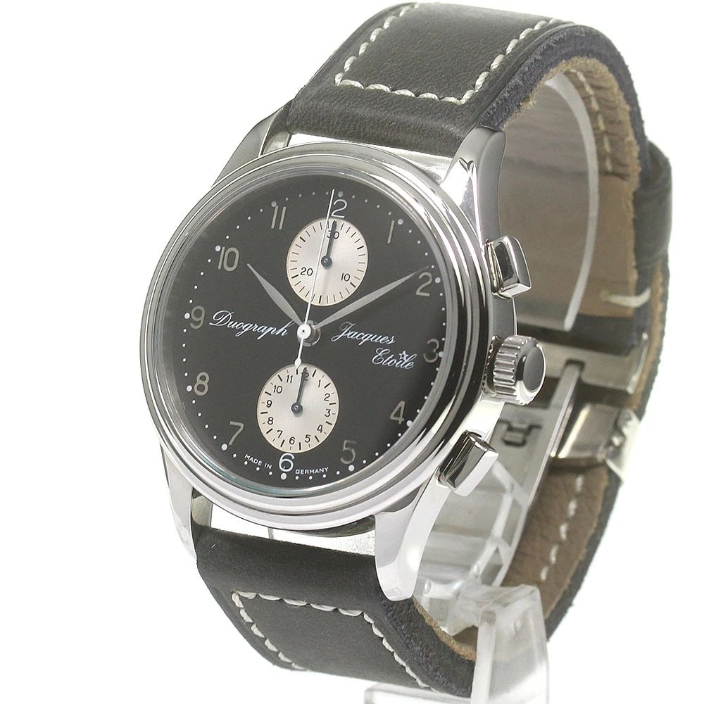 JACQUES ETOILE CHRONOGRAPH BLACK / SILVER DIAL AUTOMATIC WATCH - 2