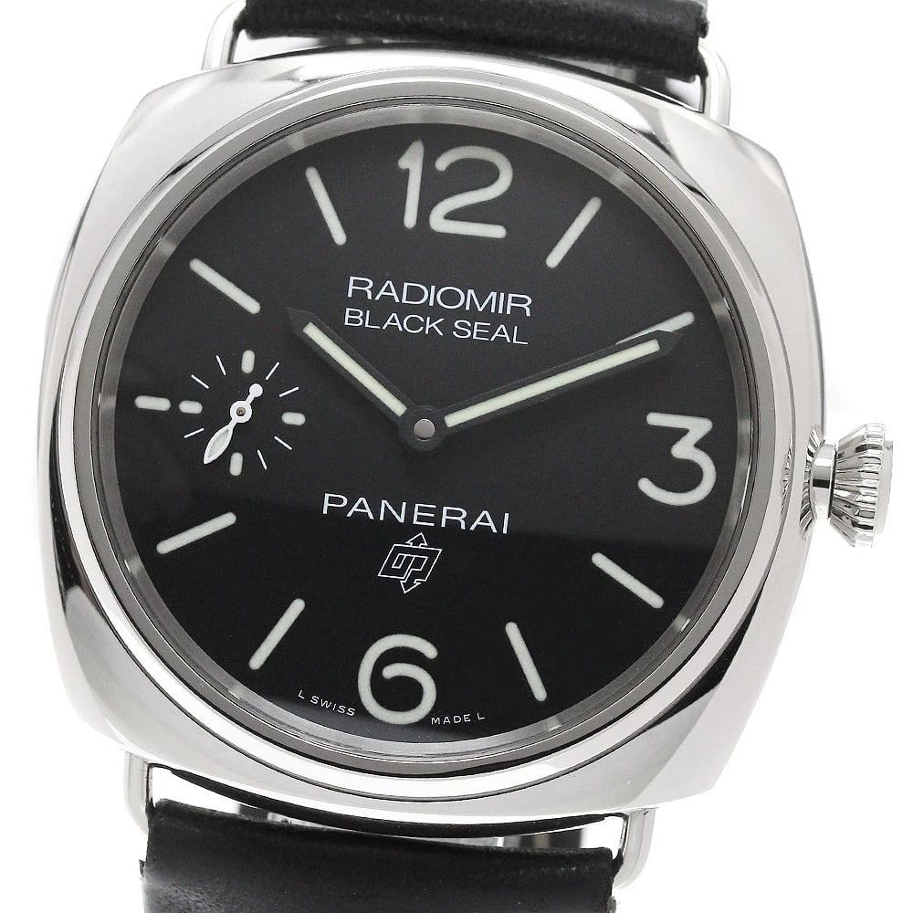 PANERAI RADIOMIR BLACK SMALL WATCH: PANERAI Radiomir Black Small Watch Brand: PANERAI Type/Style: Wristwatch Material: Band Material leather, Case Material Stainless Steel Color: Dial Color black Size: Case Size About45mm (1.8inch)