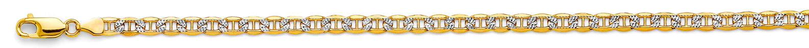 14K 2T HOLLOW MARINER WP CHAIN: 14K 2T Hollow Mariner WP Chain Material Type : 14k Gold Material Color : Yellow Avg. Weight: 4.42 Gr. Size: Length : 7.5 inch, Width 4.8mm Accessories: None Notice: When purchasing pre-owned goods,