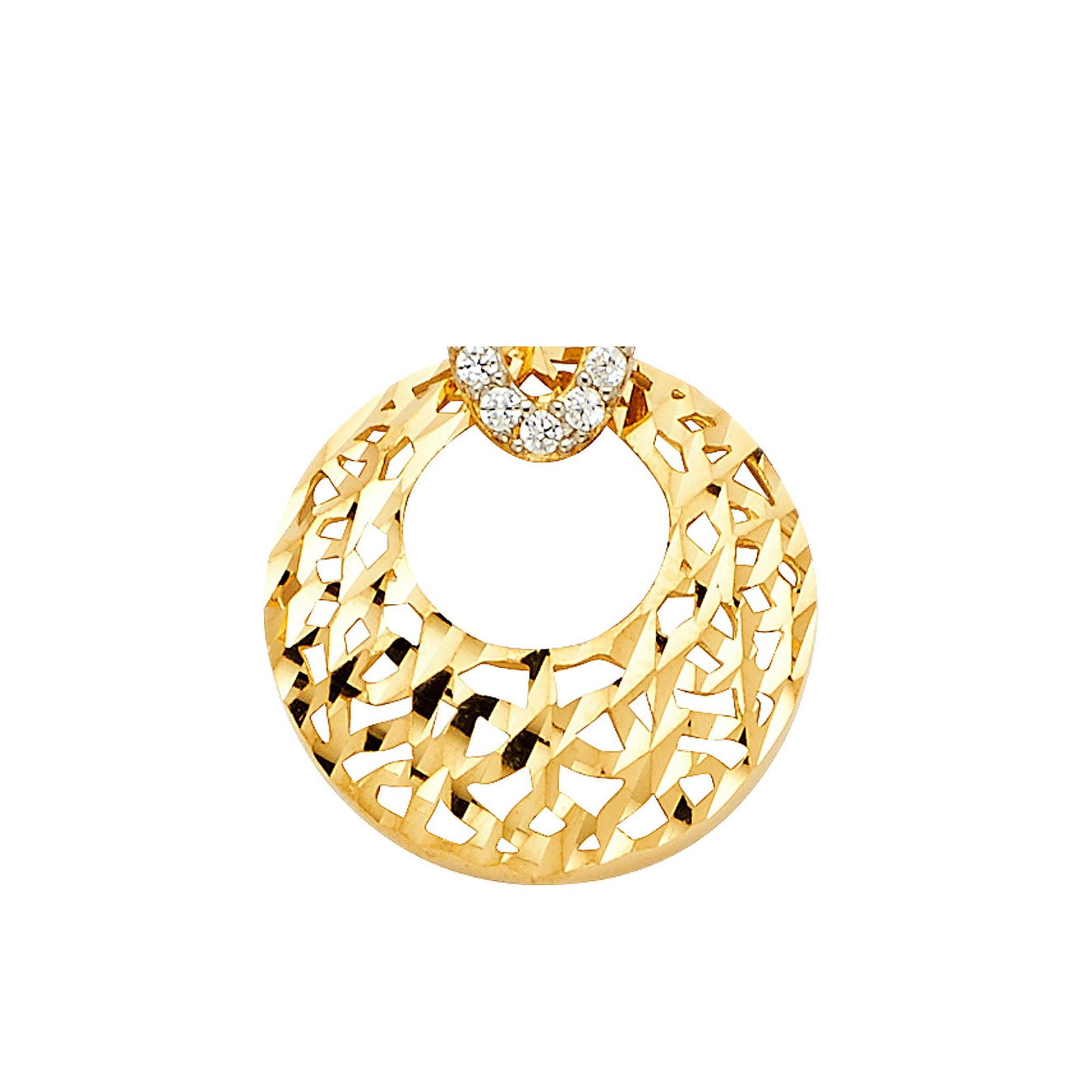 14K CZ PENDANT - 2