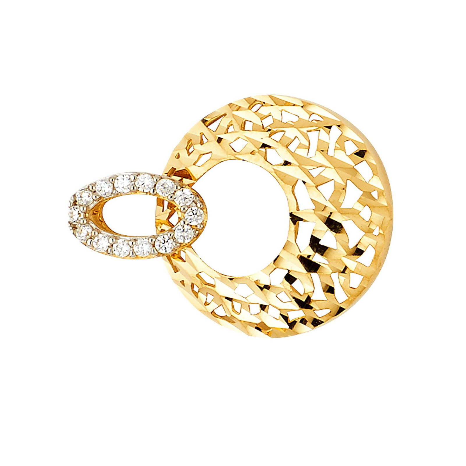14K CZ PENDANT - 3