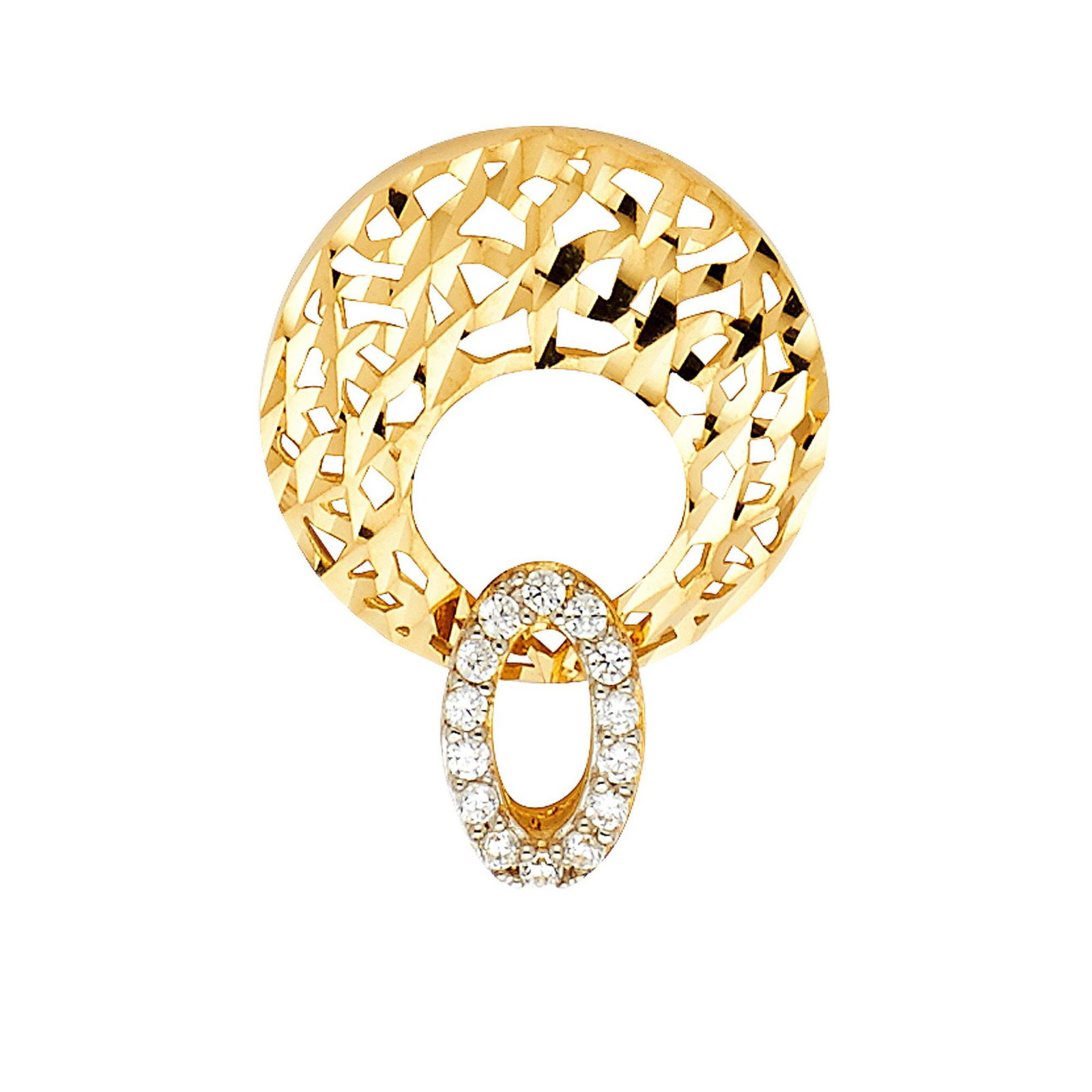 14K CZ PENDANT - 4