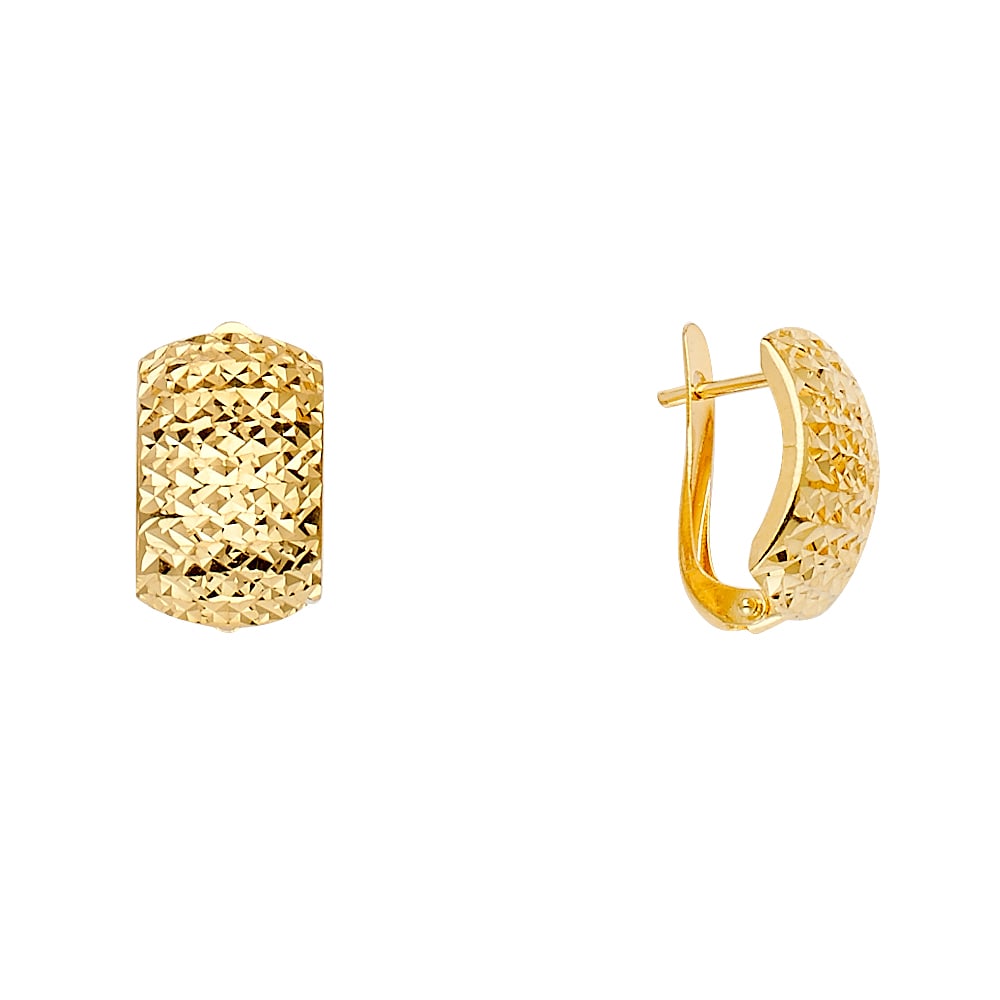 14KY HALF HUGGIES EARRINGS CLIP EARRINGS: 14KY Half Huggies Earrings Clip Earrings Material Type : 14k Gold Material Color : Yellow Avg. Weight: 1.88 Gr. Size: Height : 18 mm, Width : 11 mm Accessories: None Notice: When purchasing pre-owned