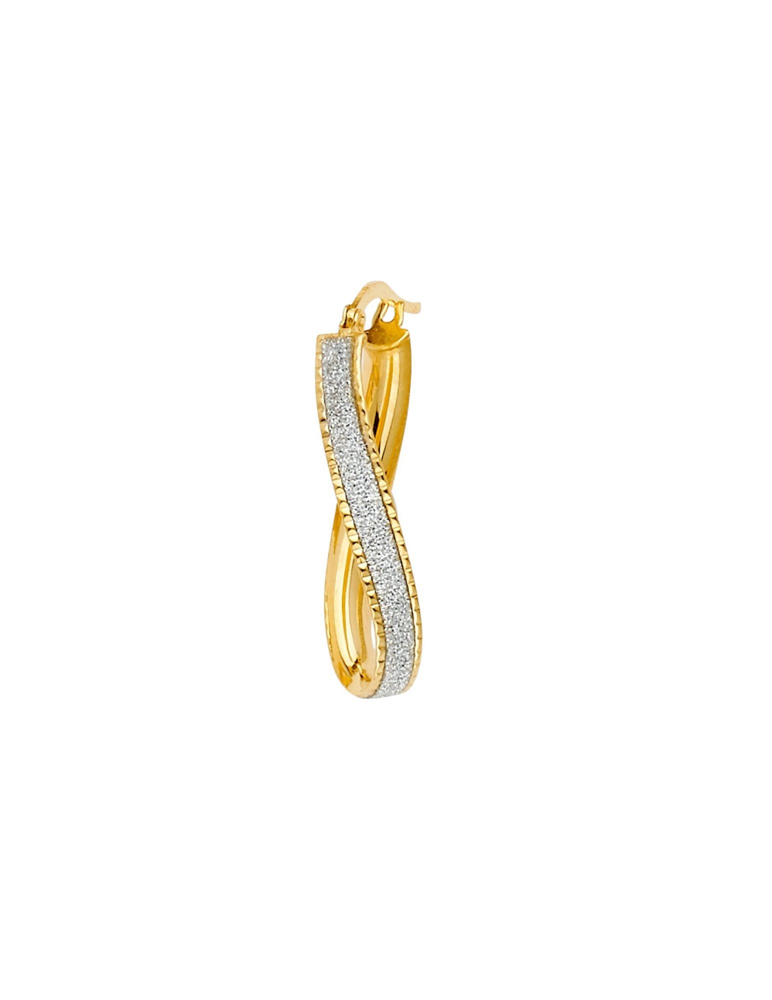 14KY GLITTER U SHAPE EARRINGS - 5
