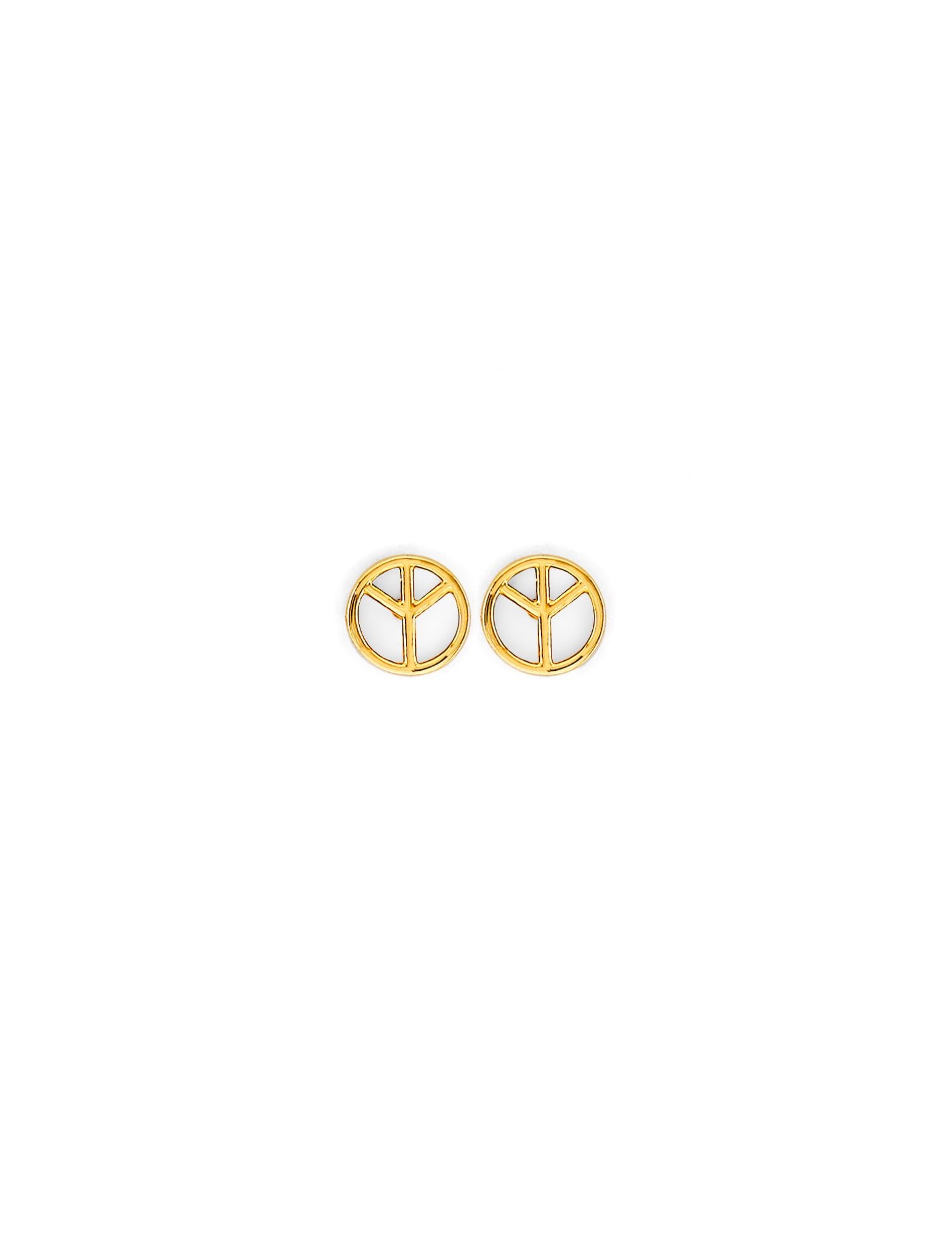 14KY PEACE PUSH BACK EARRINGS - 4