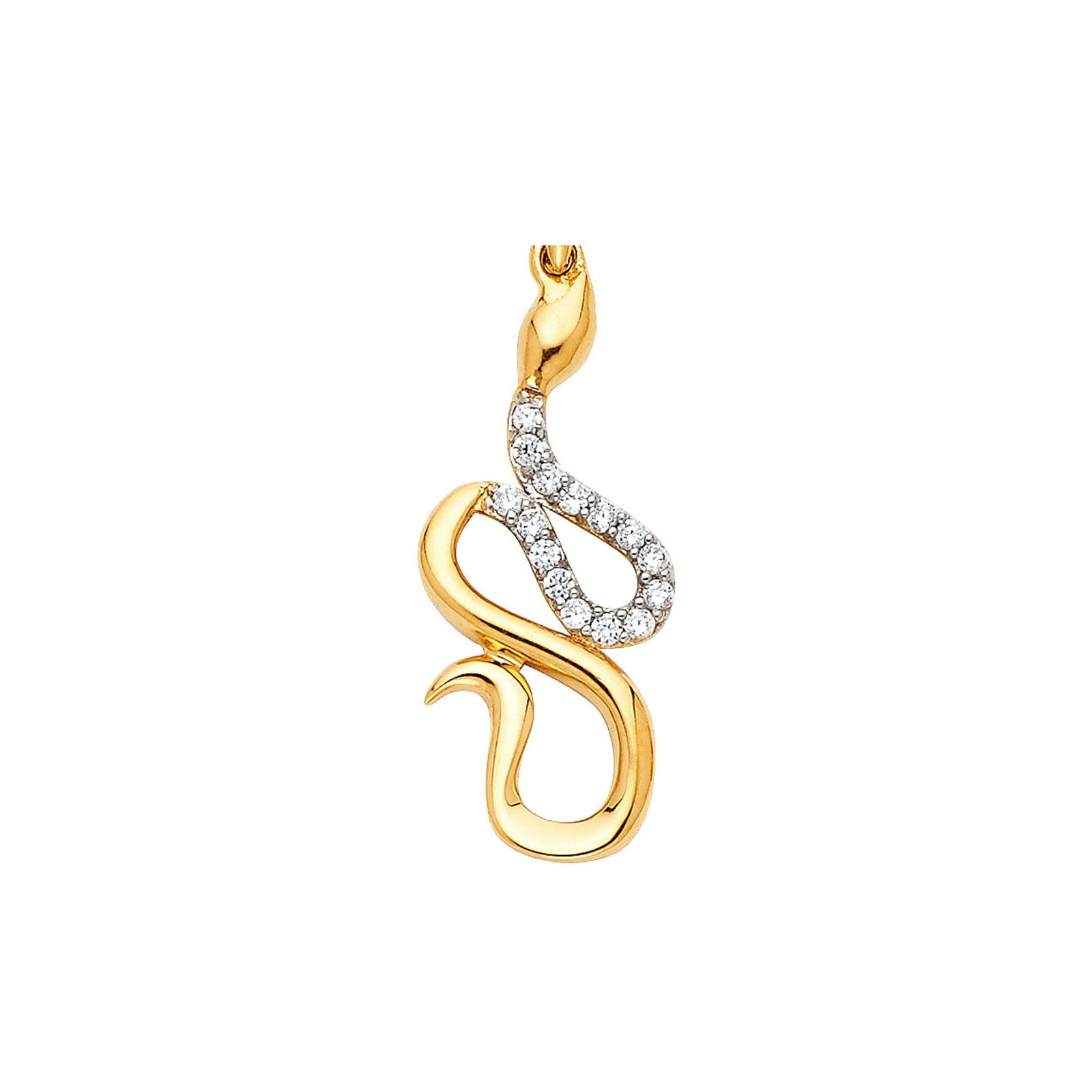 14K CZ PENDANT - 2