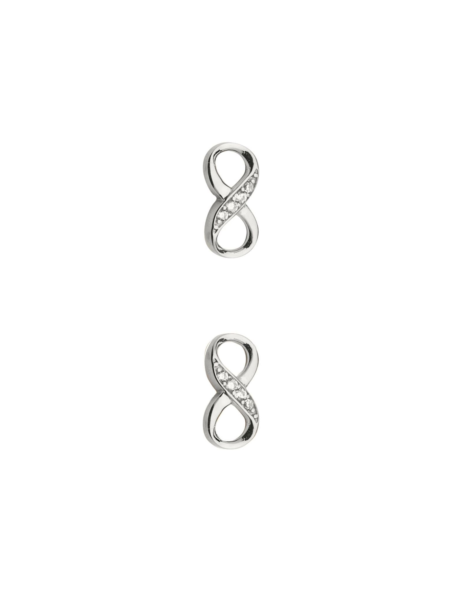 14KW CZ INFINITY EARRINGS WITH PUSH BACK - 2