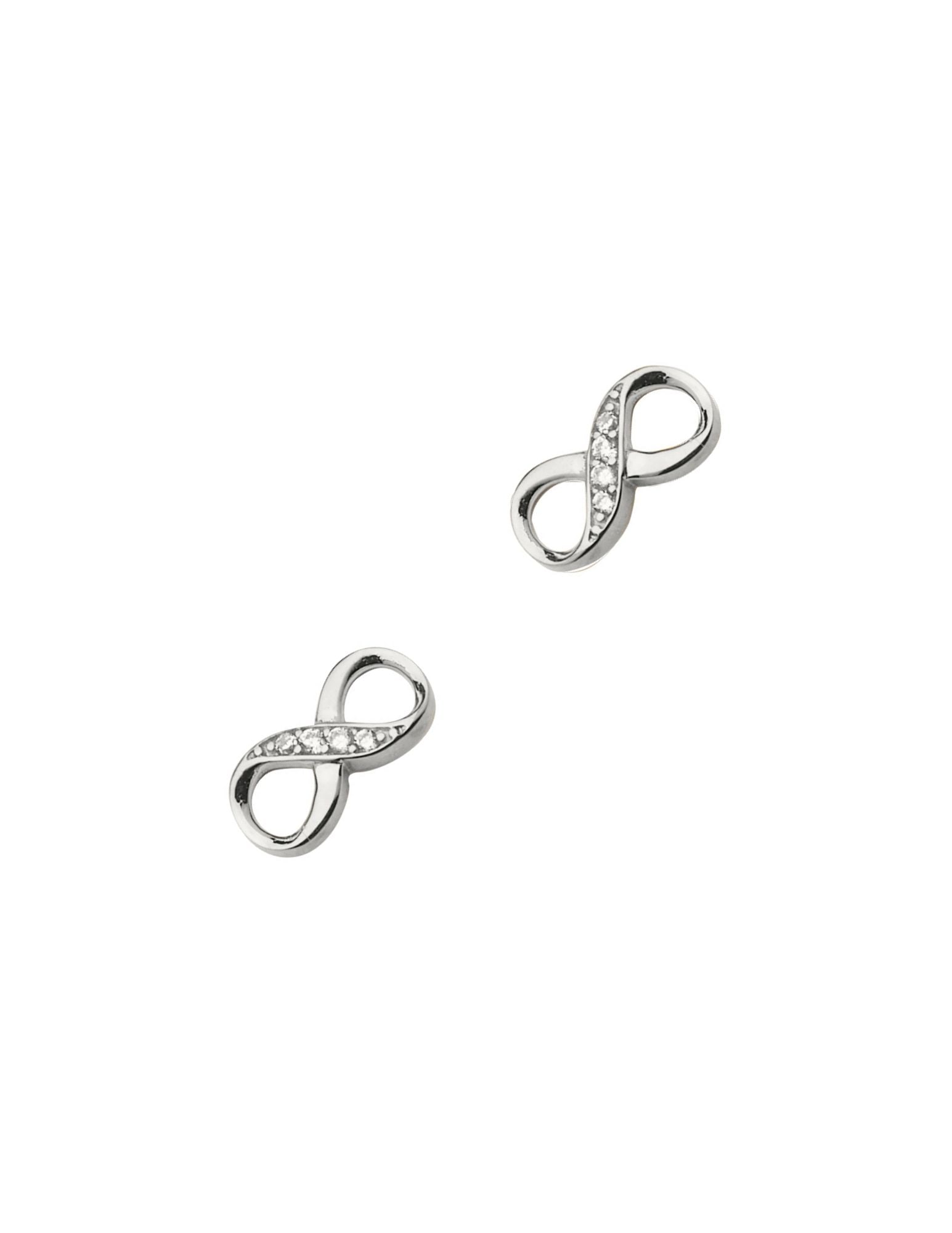 14KW CZ INFINITY EARRINGS WITH PUSH BACK - 4