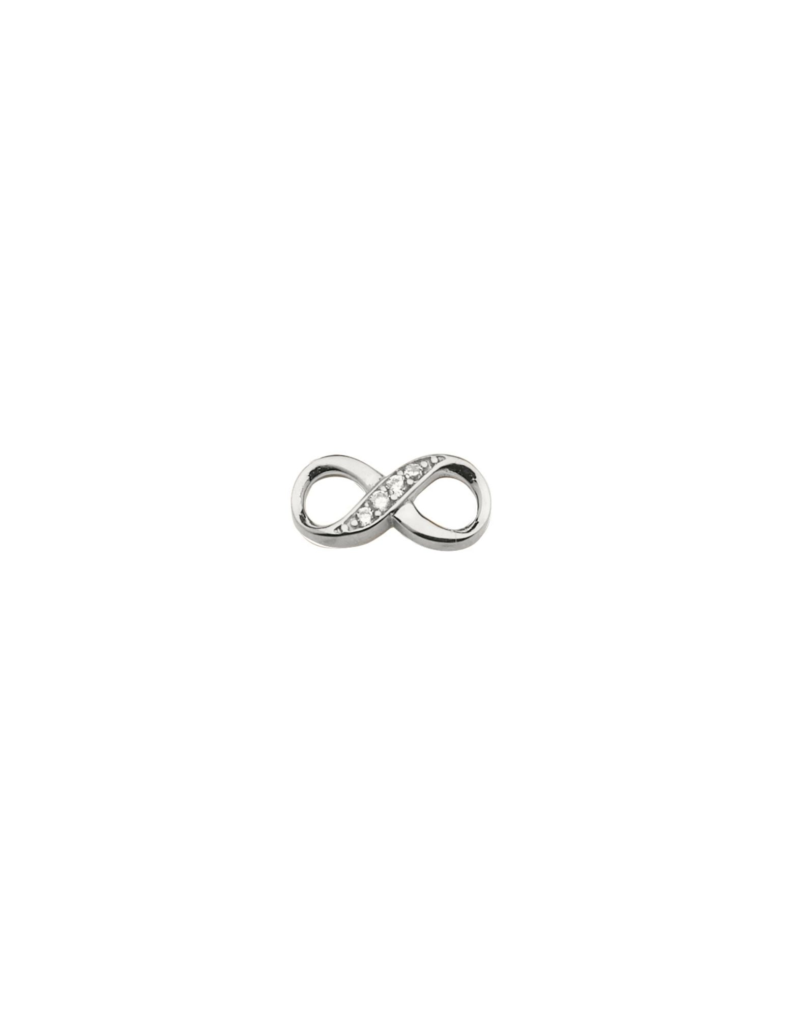 14KW CZ INFINITY EARRINGS WITH PUSH BACK - 5