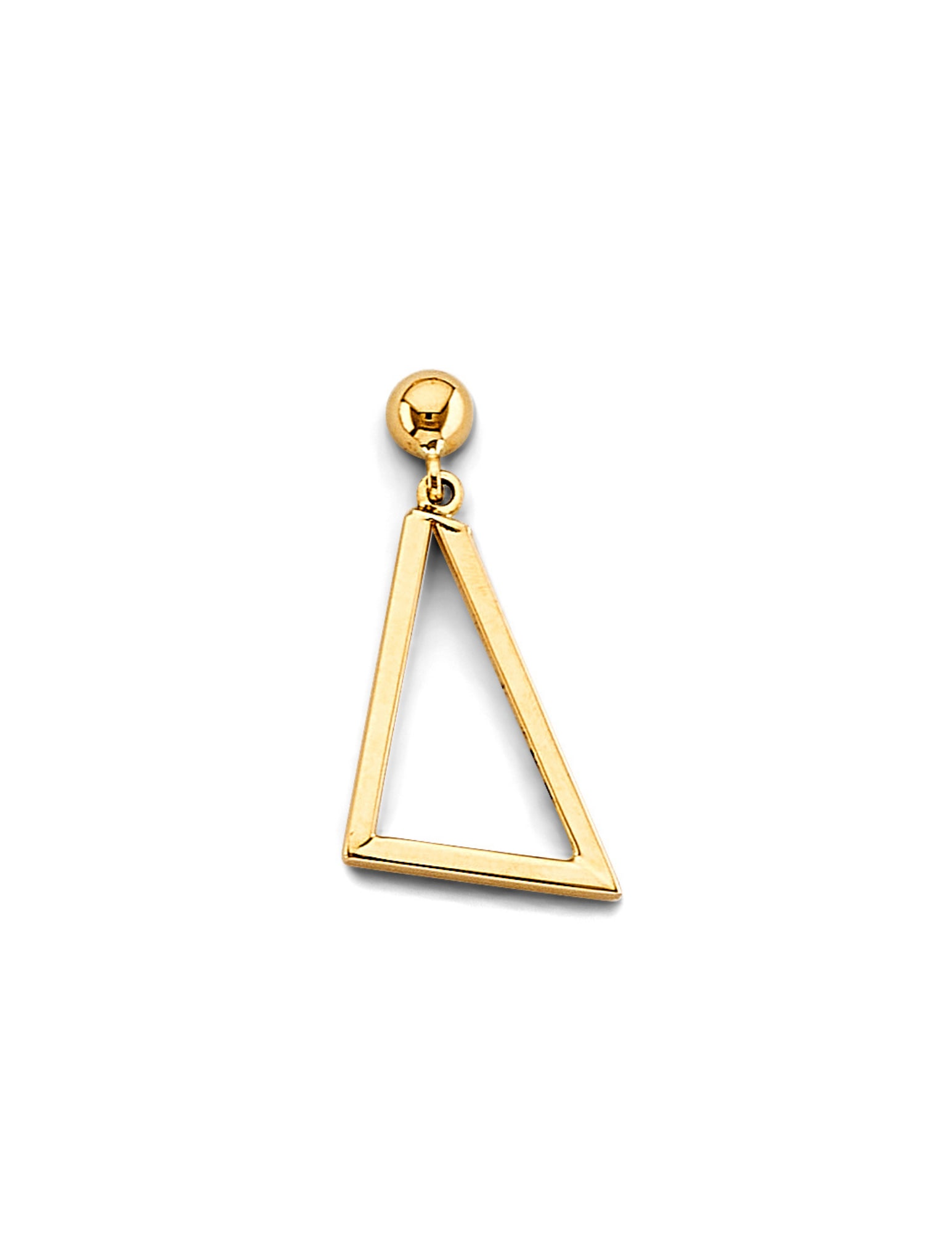 14KY DANGLING TRIANGLE EARRINGS - 2