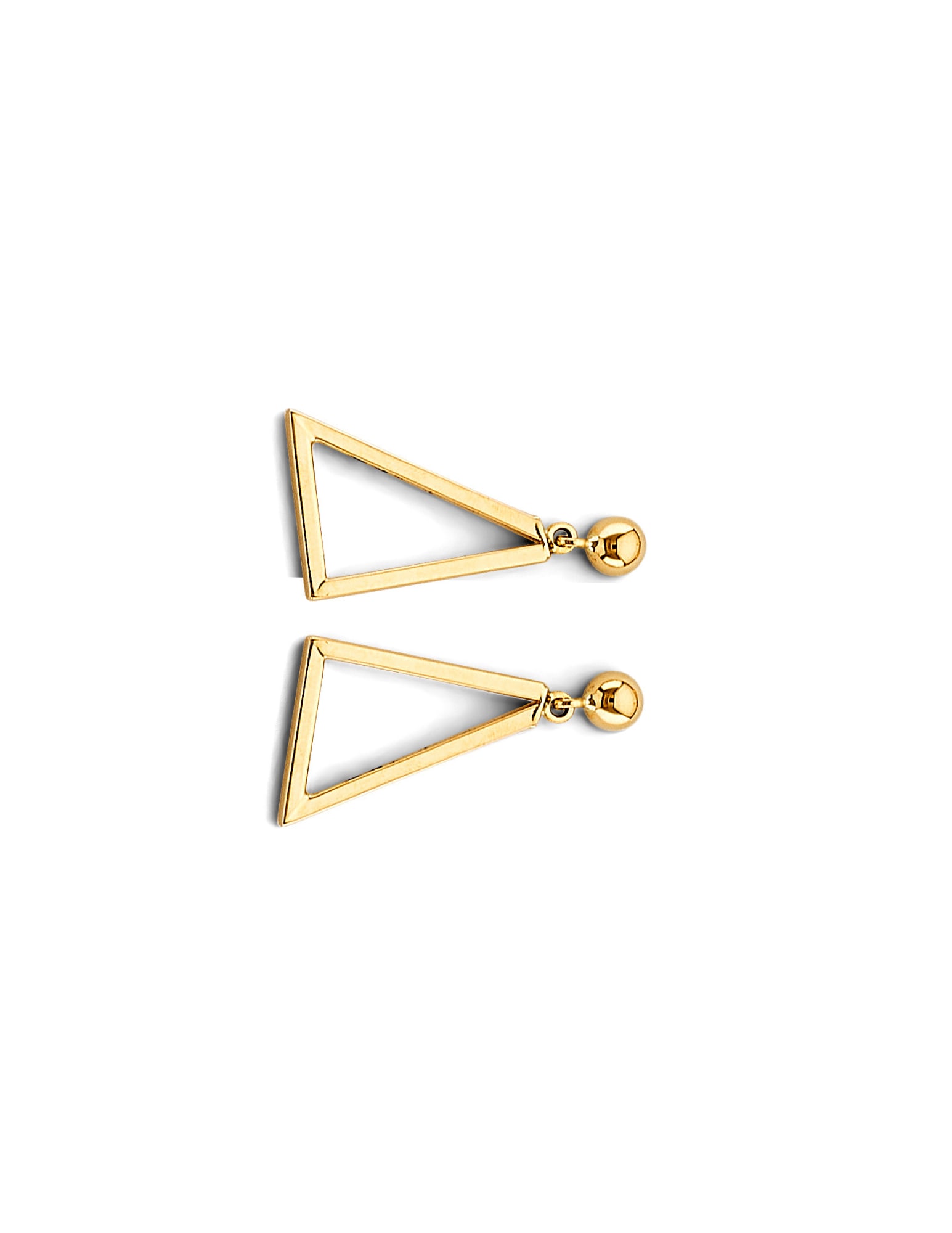 14KY DANGLING TRIANGLE EARRINGS - 4
