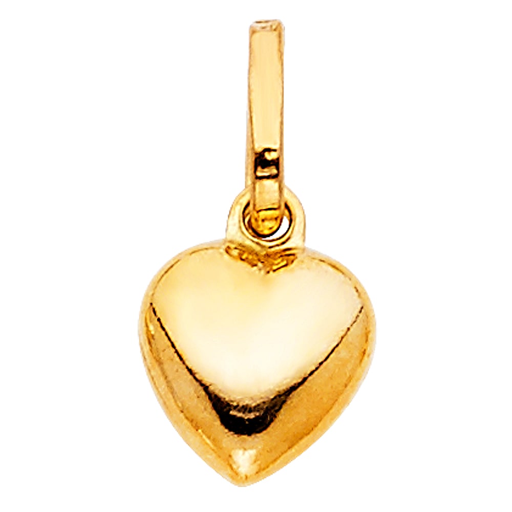 14KY HOLLOW HEART PENDANT: 14KY Hollow Heart Pendant Material Type : 14k Gold Material Color : Yellow Avg. Weight: 0.6 Gr. Size: Height 10.5 mm, Width 10 mm Accessories: None Notice: When purchasing pre-owned goods, please r