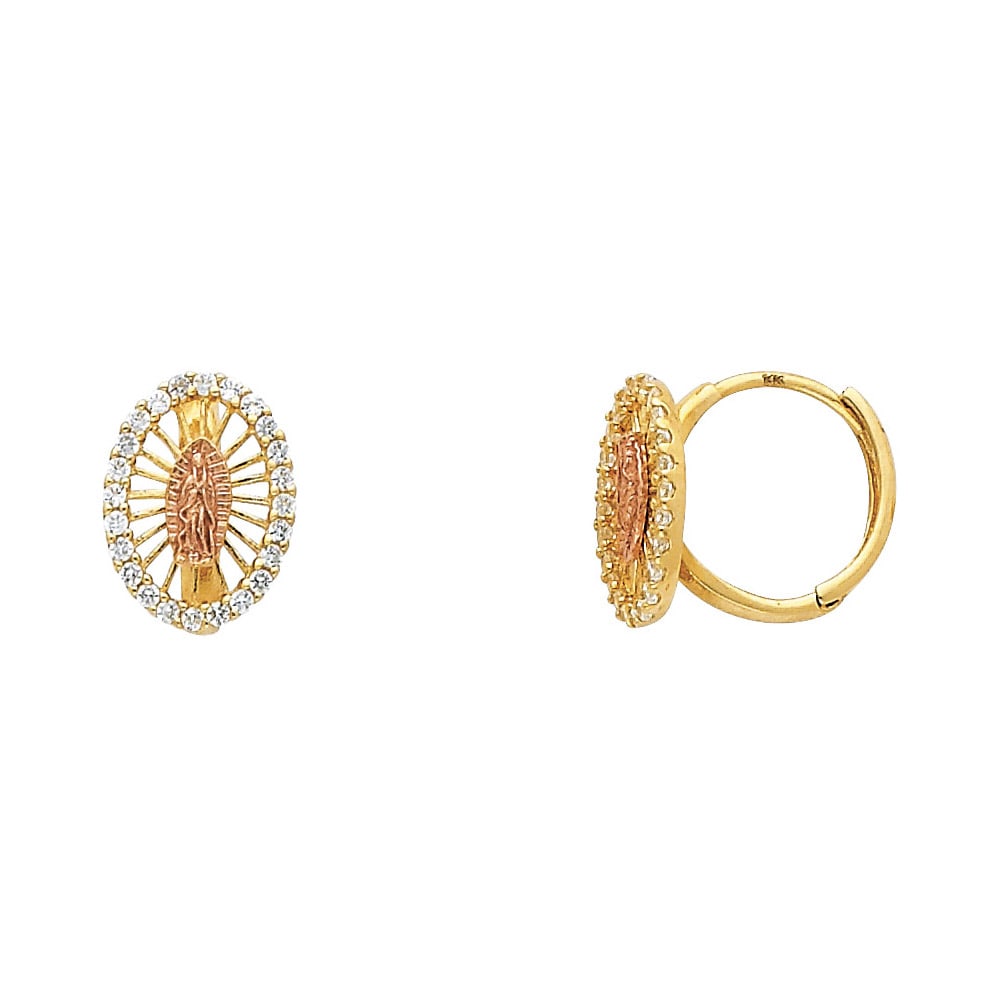 14KY GUADALUPE HUGGIES EARRINGS: 14KY Guadalupe Huggies Earrings Material Type : 14k Gold Material Color : Yellow Avg. Weight: 1.83 Gr. Size: Height : 12 mm, Width : 12 mm Accessories: None Notice: When purchasing pre-owned goods,