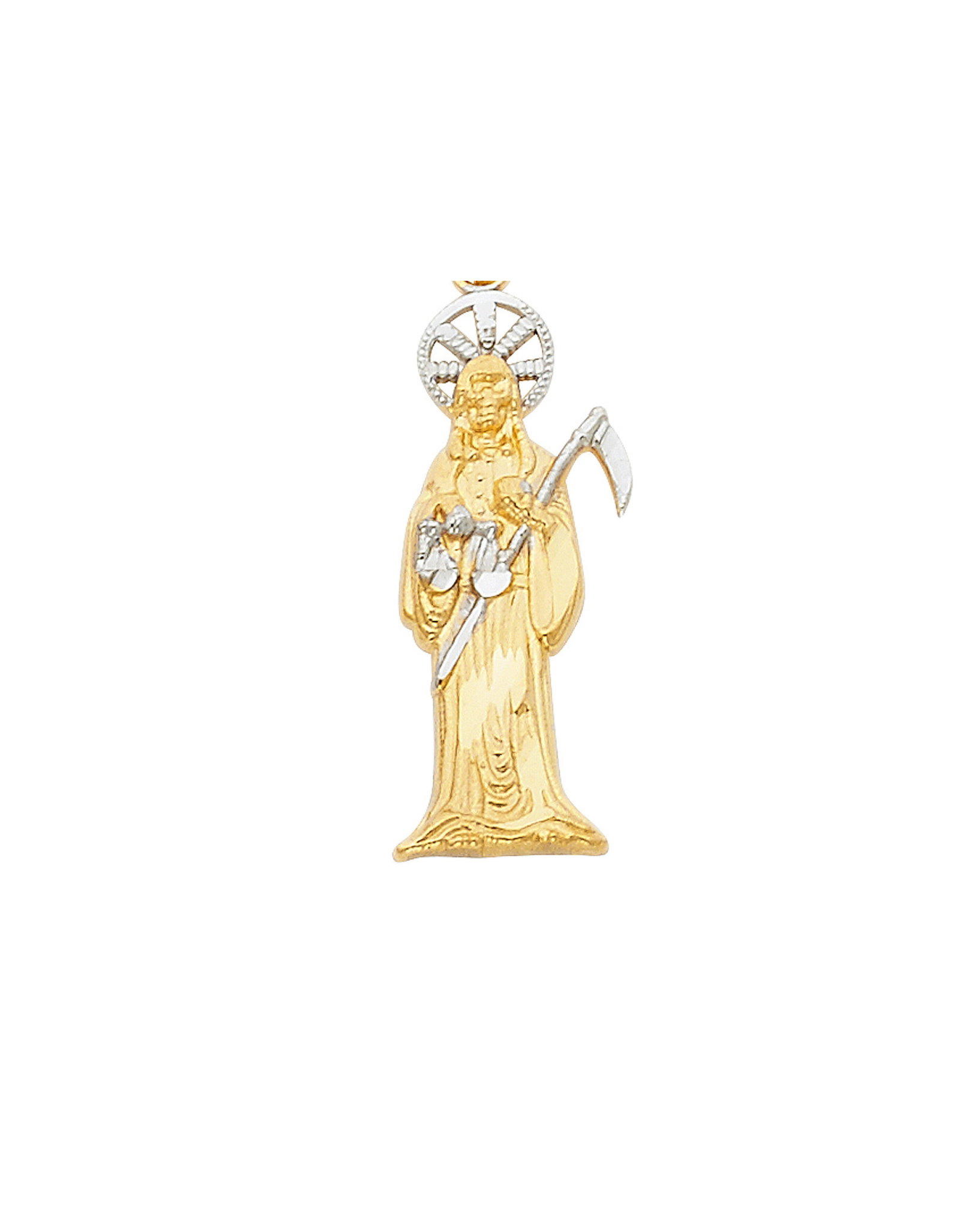 14K 2T SANTA MUERTE PENDANT - 2