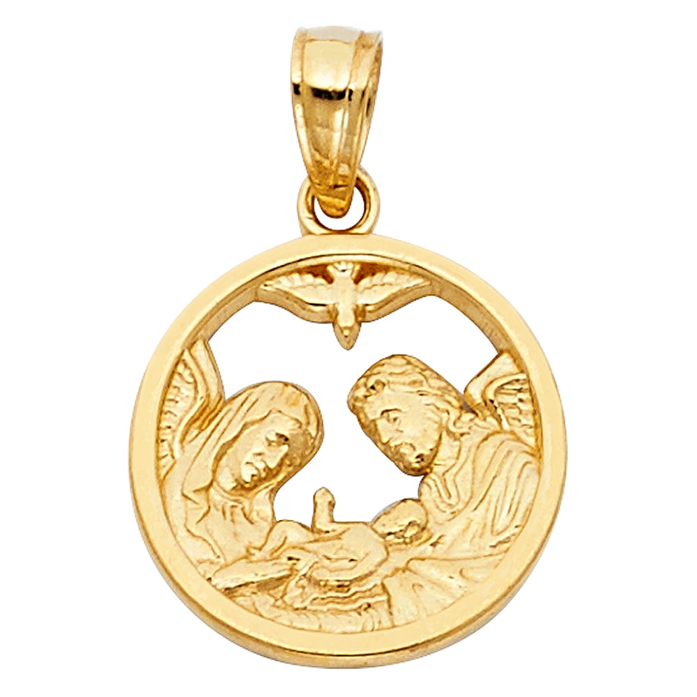 14KY BAPTISM CUT OUT PENDANT: 14KY Baptism Cut Out Pendant Material Type : 14k Gold Material Color : Yellow Avg. Weight: 1.23 Gr. Size: Height 15 mm, Width 15 mm Accessories: None Notice: When purchasing pre-owned goods, please