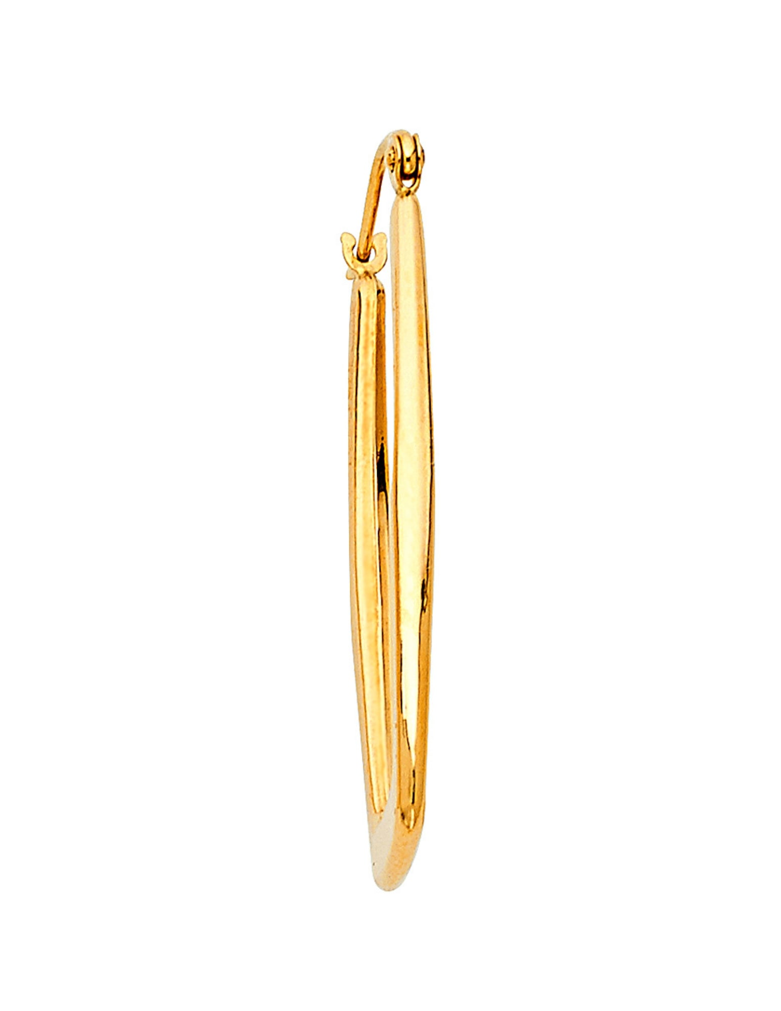 14KY RECTANGLE HOLLOW EARRINGS - 4