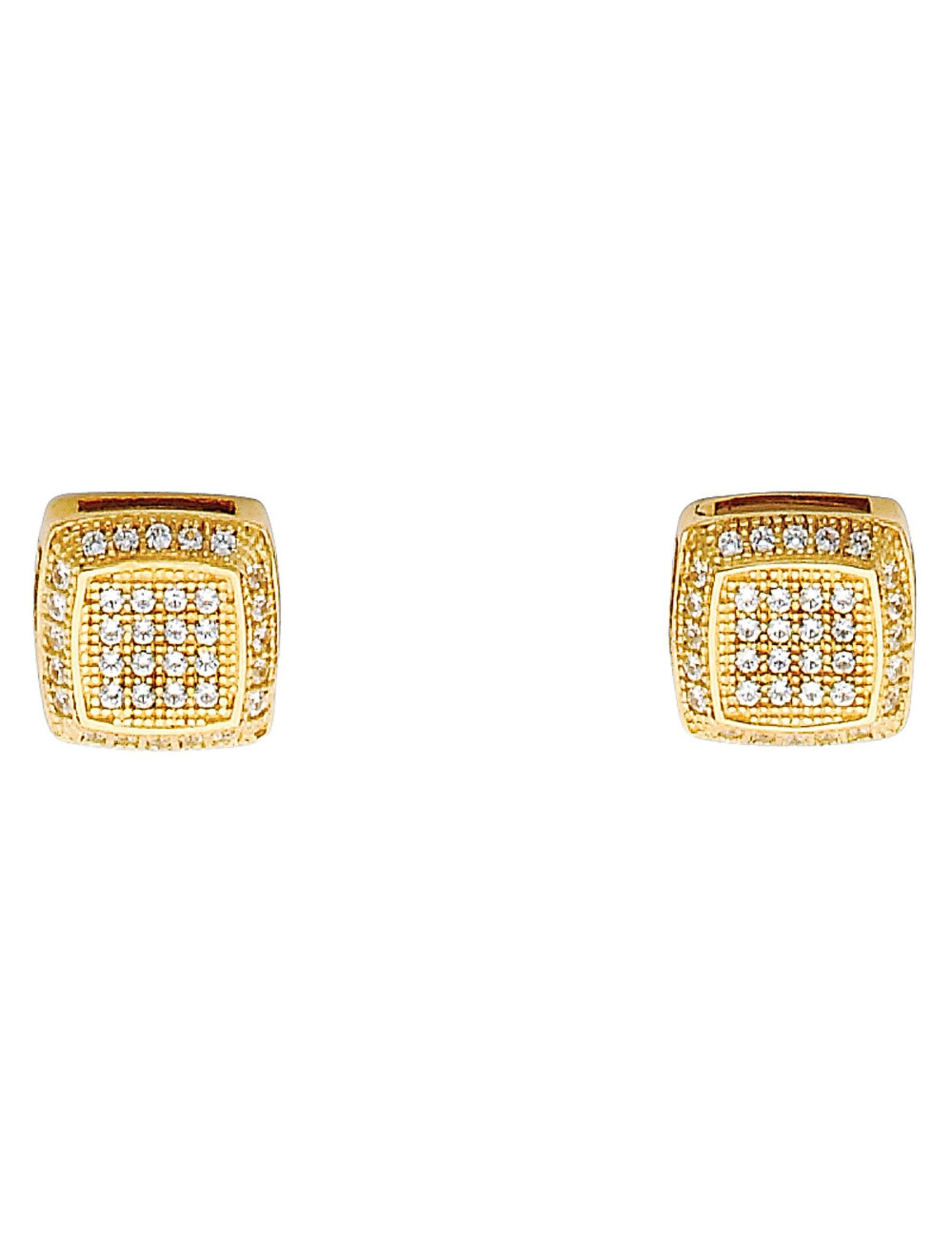 14KY SQUARE CZ EARRINGS - 2