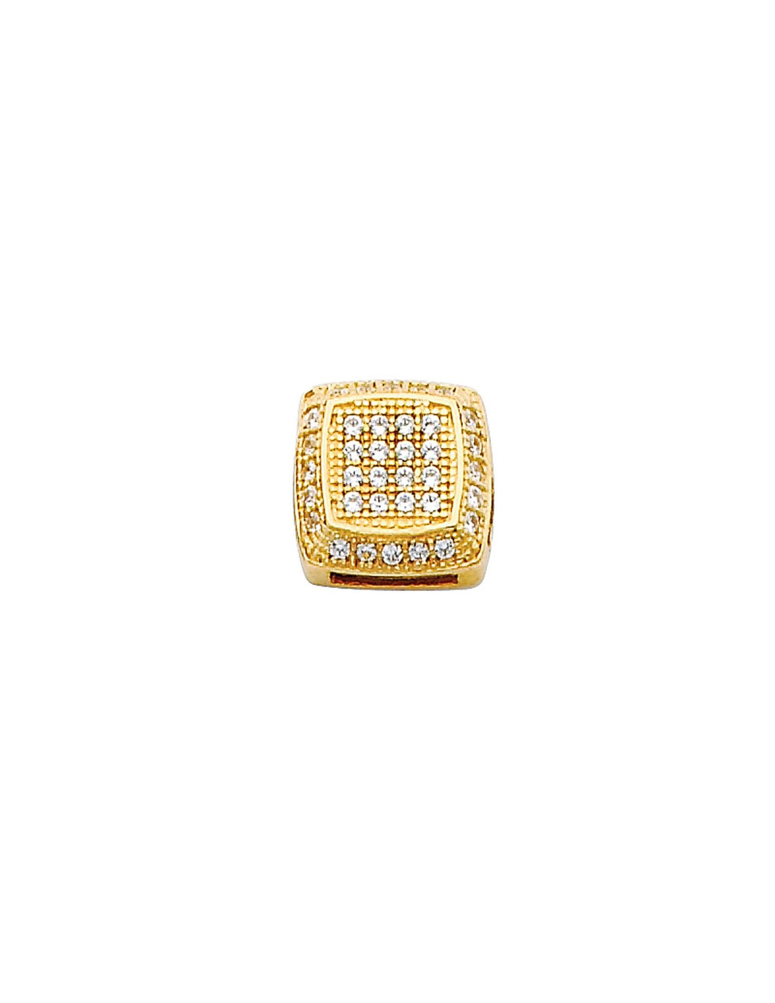 14KY SQUARE CZ EARRINGS - 4