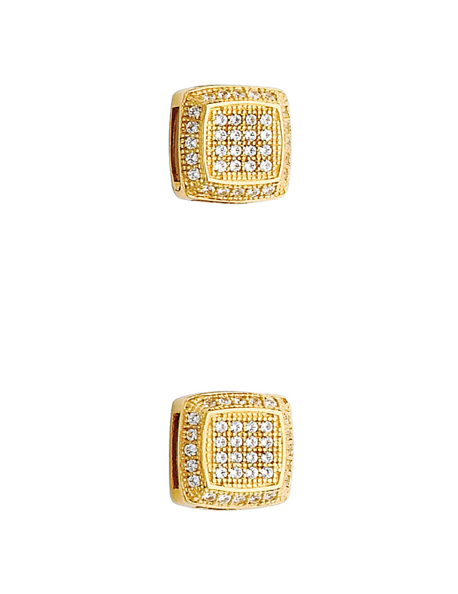 14KY SQUARE CZ EARRINGS - 5