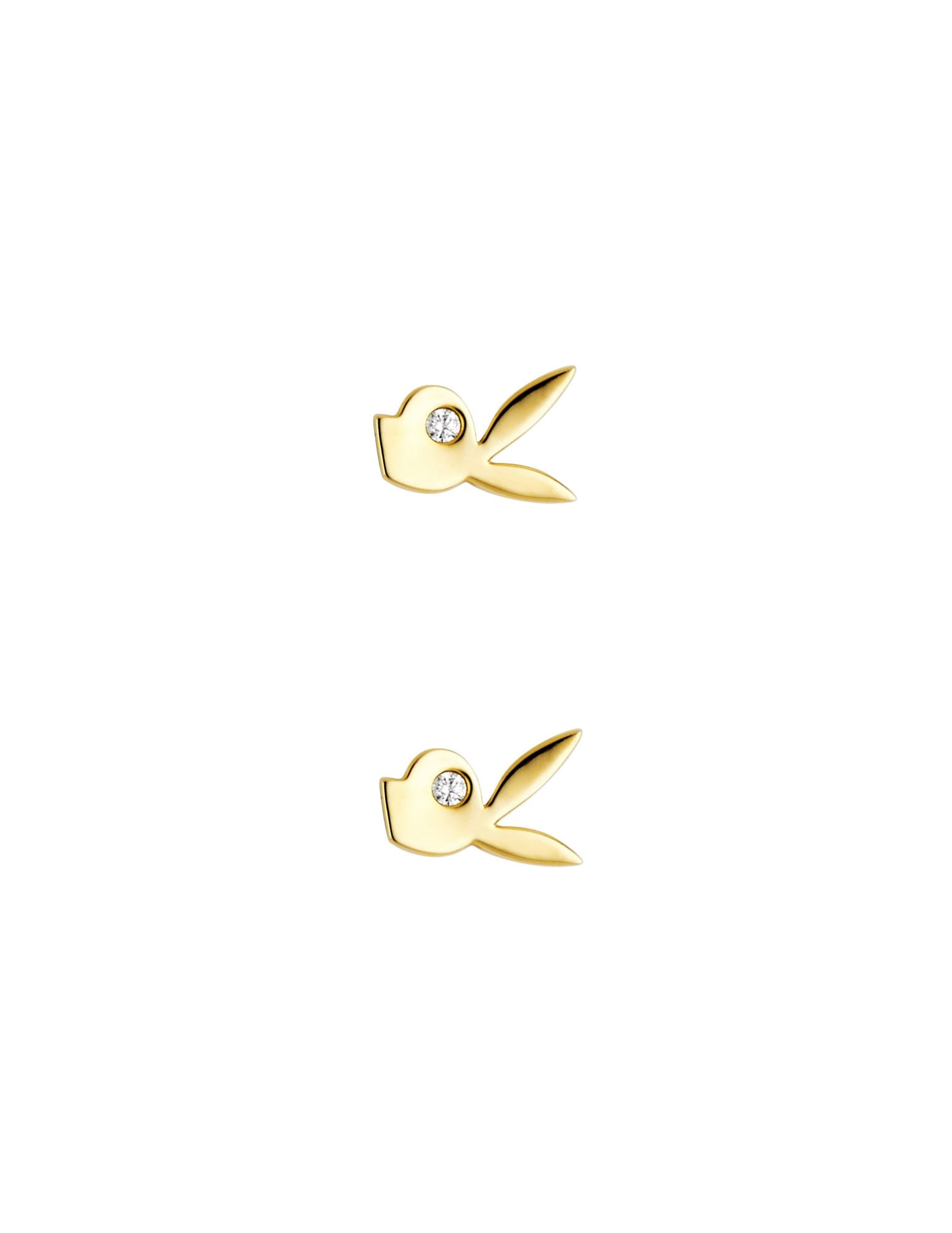 14KY CZ RABBIT POST EARRINGS - 2