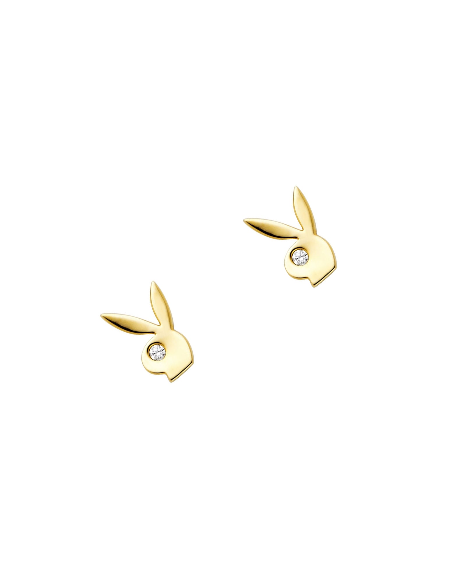 14KY CZ RABBIT POST EARRINGS - 4