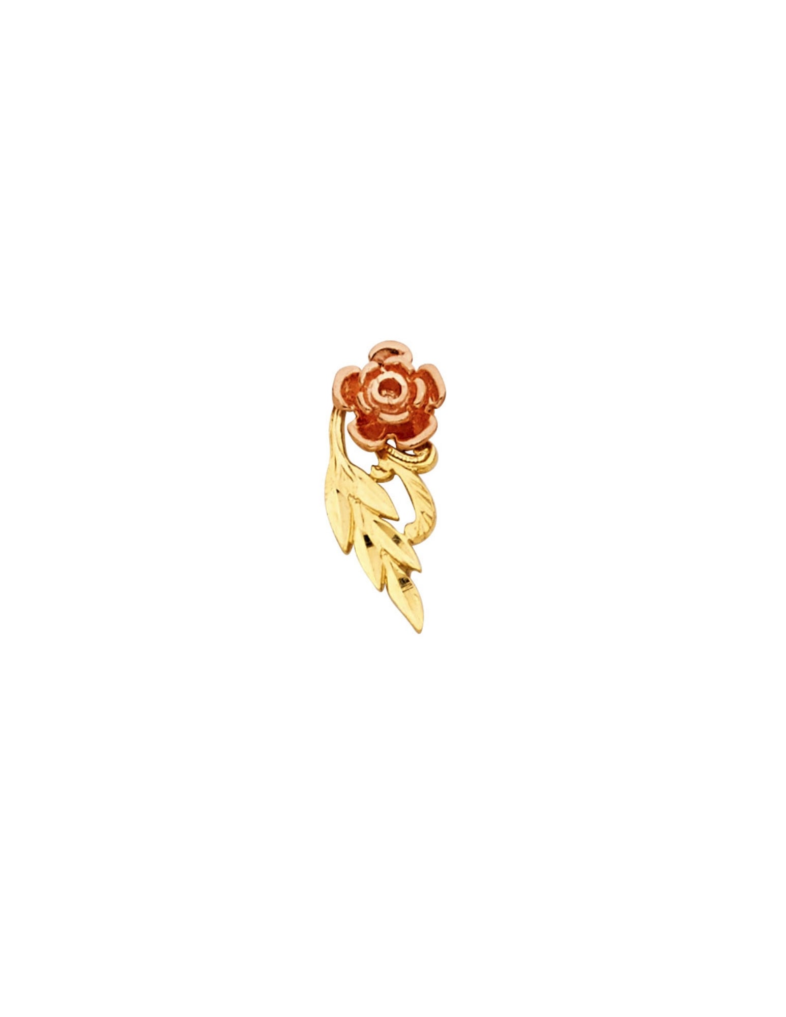 14K 2T SMALL FLOWER POST EARRINGS - 5