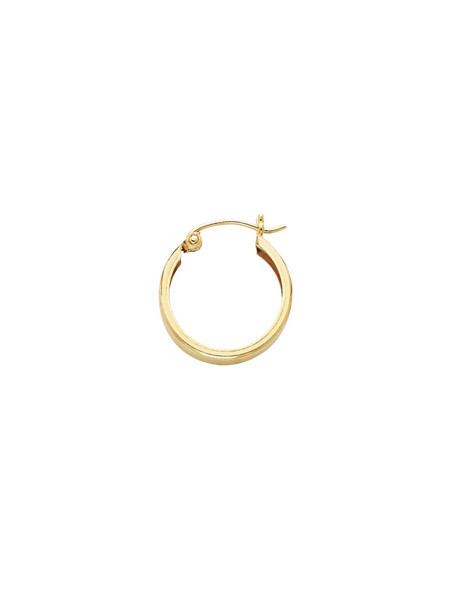 14KY PLAIN HUGGIES EARRINGS - 4