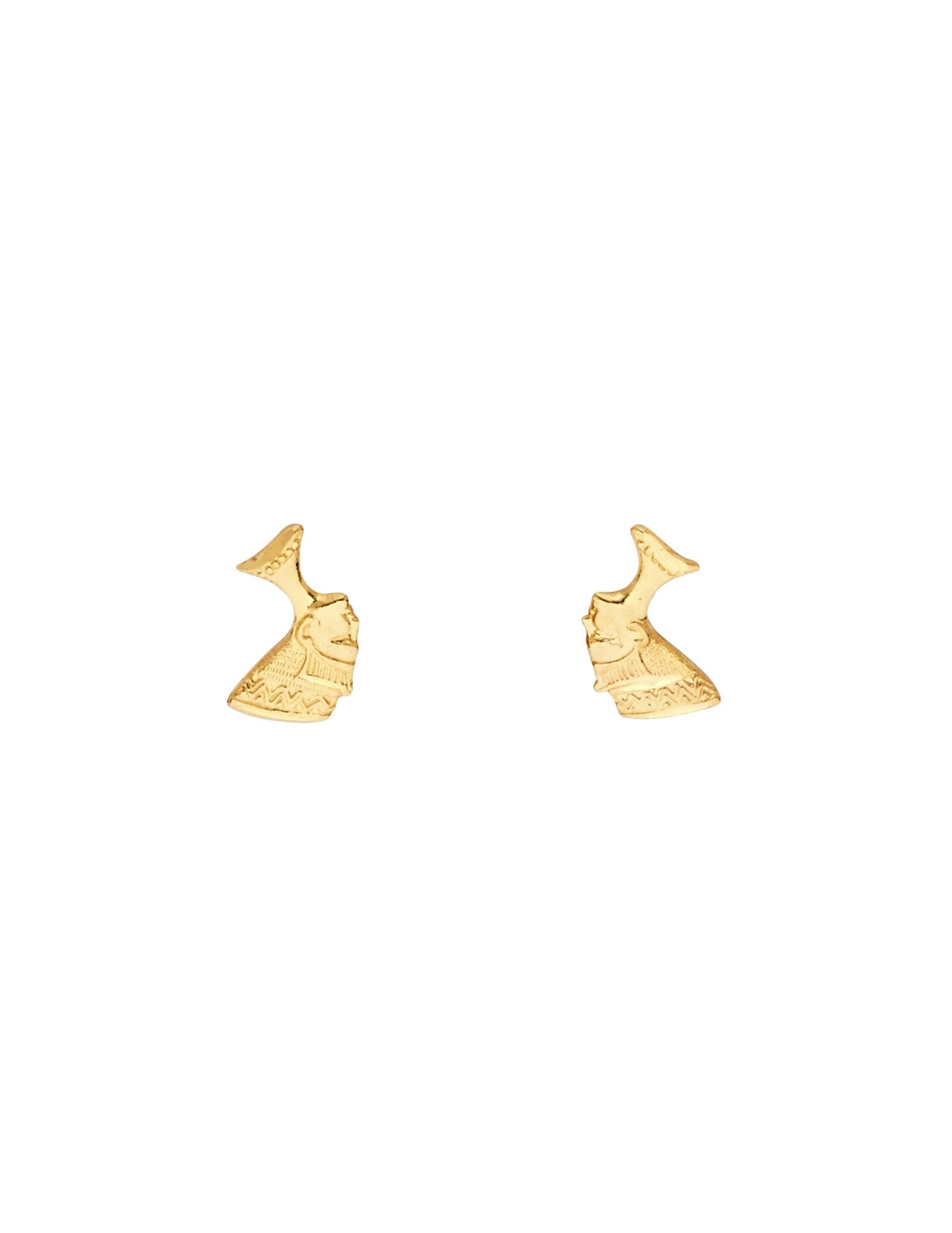 14KY SMALL PHARAOH POST EARRINGS - 3