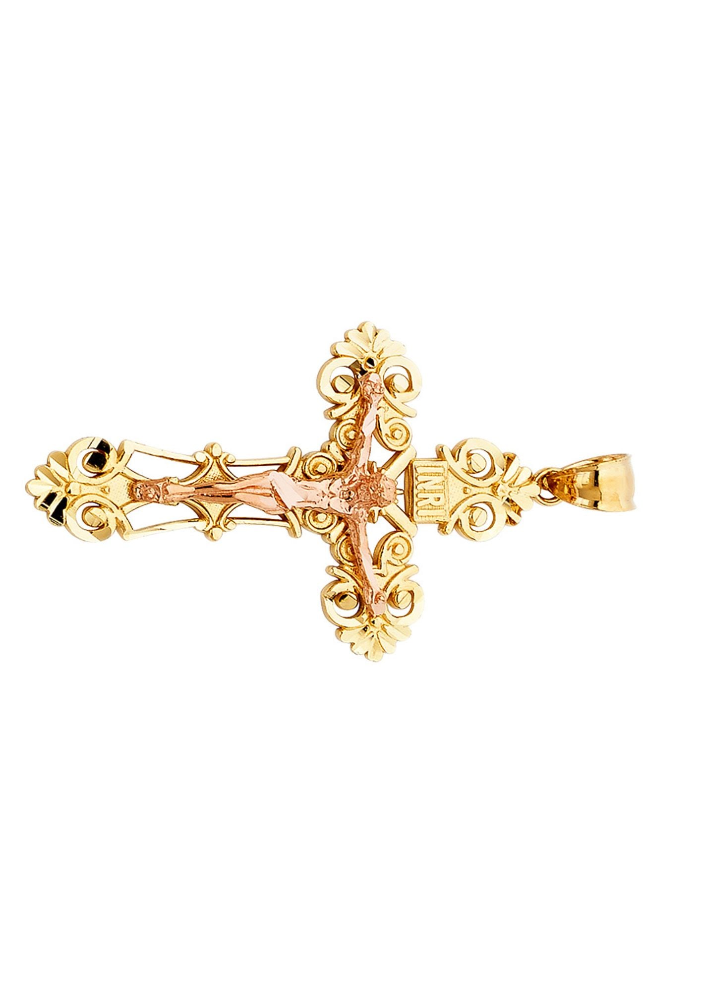 14K 2T CRUCUFIX PENDANT - 2