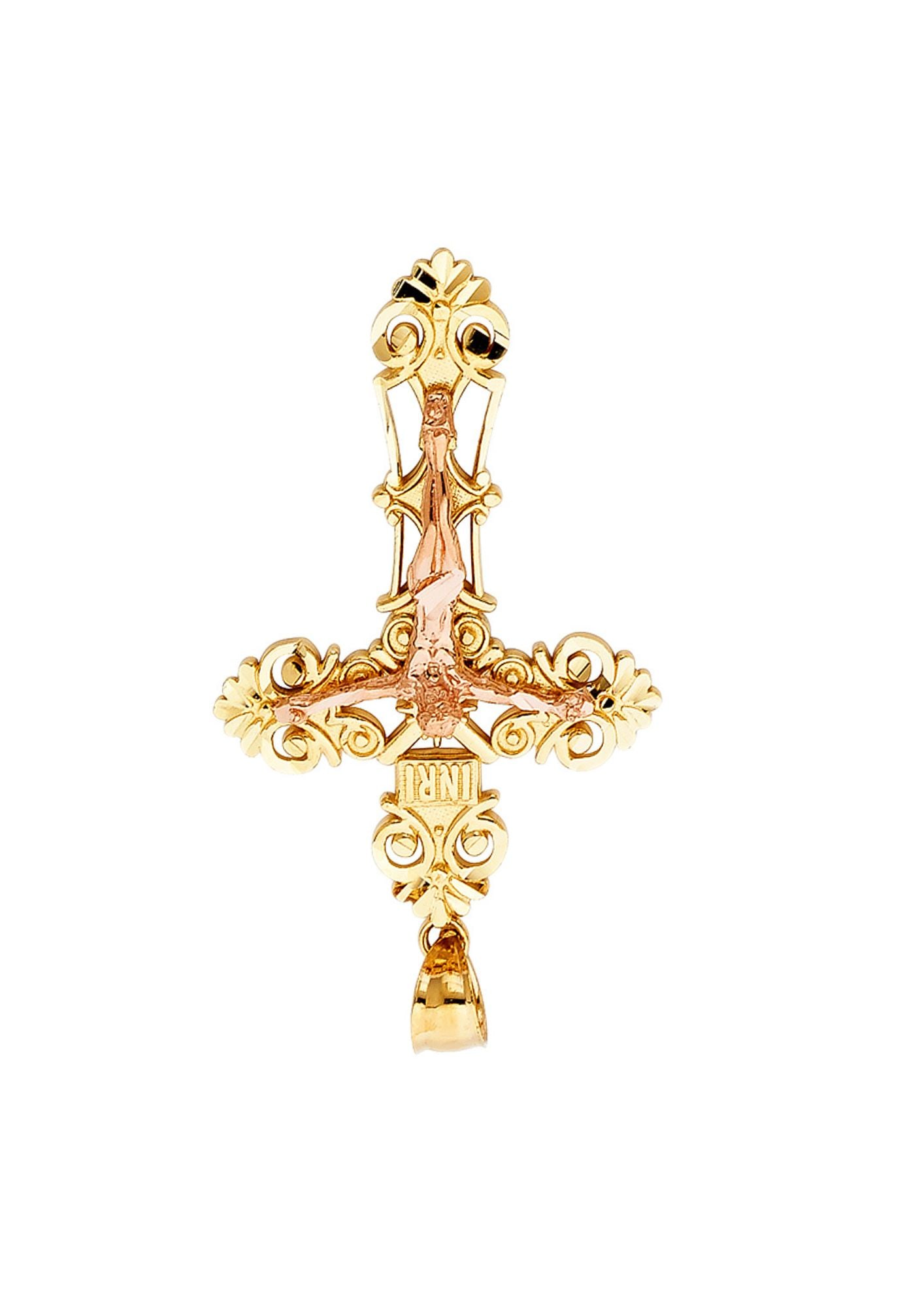 14K 2T CRUCUFIX PENDANT - 3