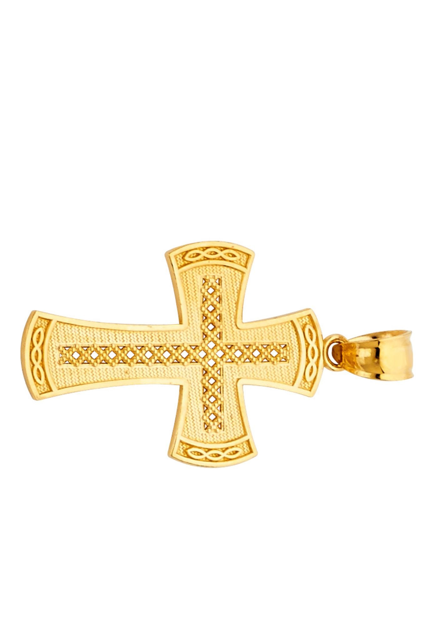 14KY CROSS PENDANT - 2