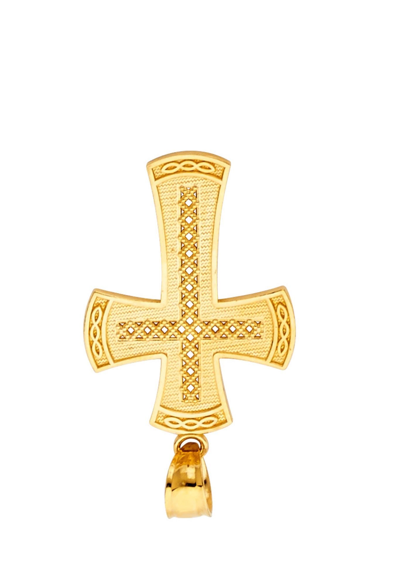 14KY CROSS PENDANT - 3