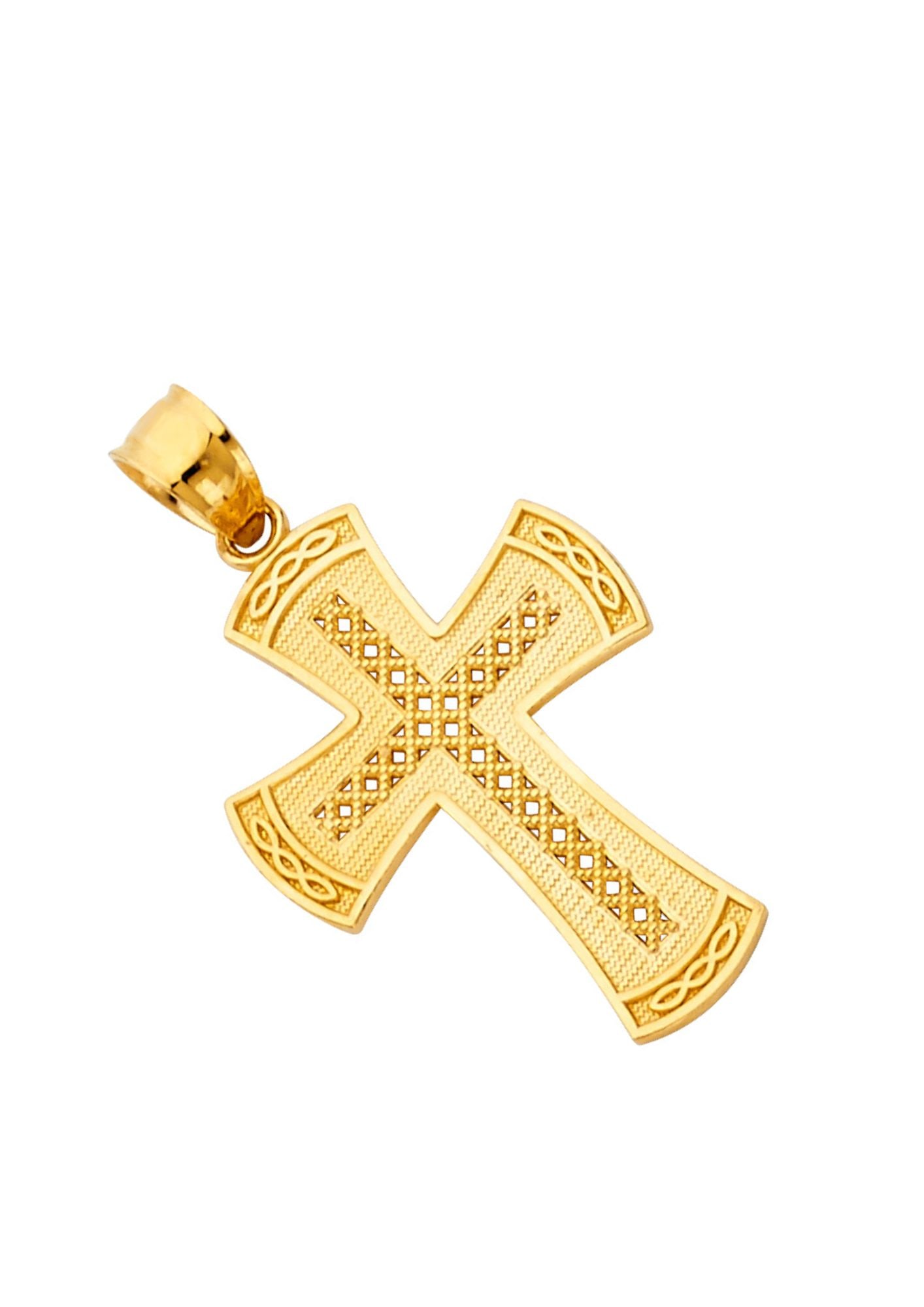 14KY CROSS PENDANT - 4