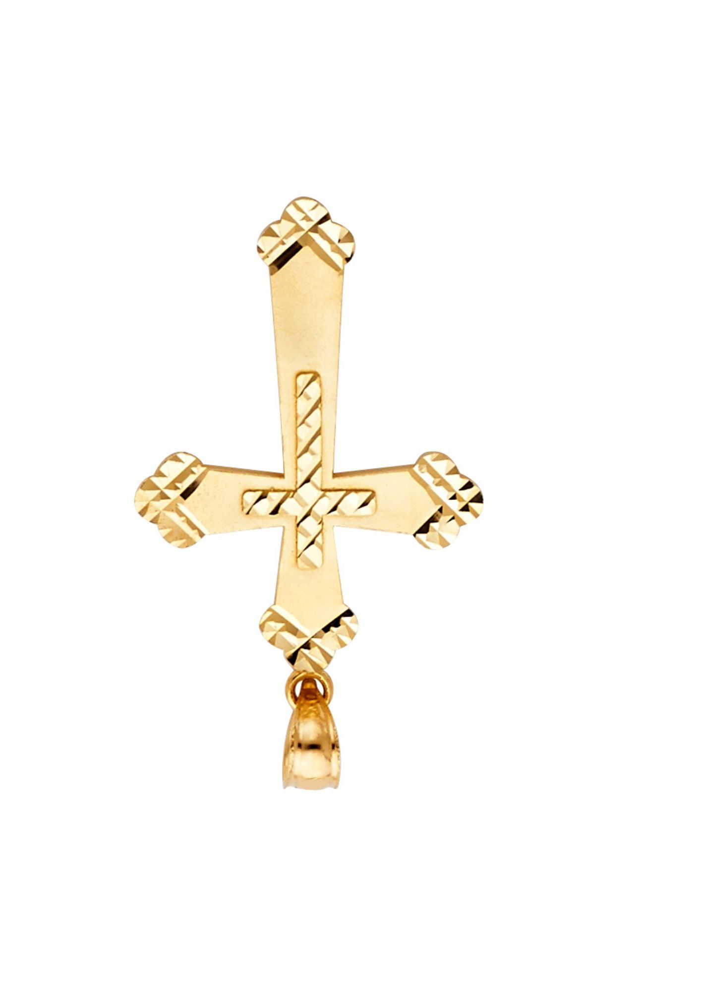 14KY CROSS PENDANT - 3
