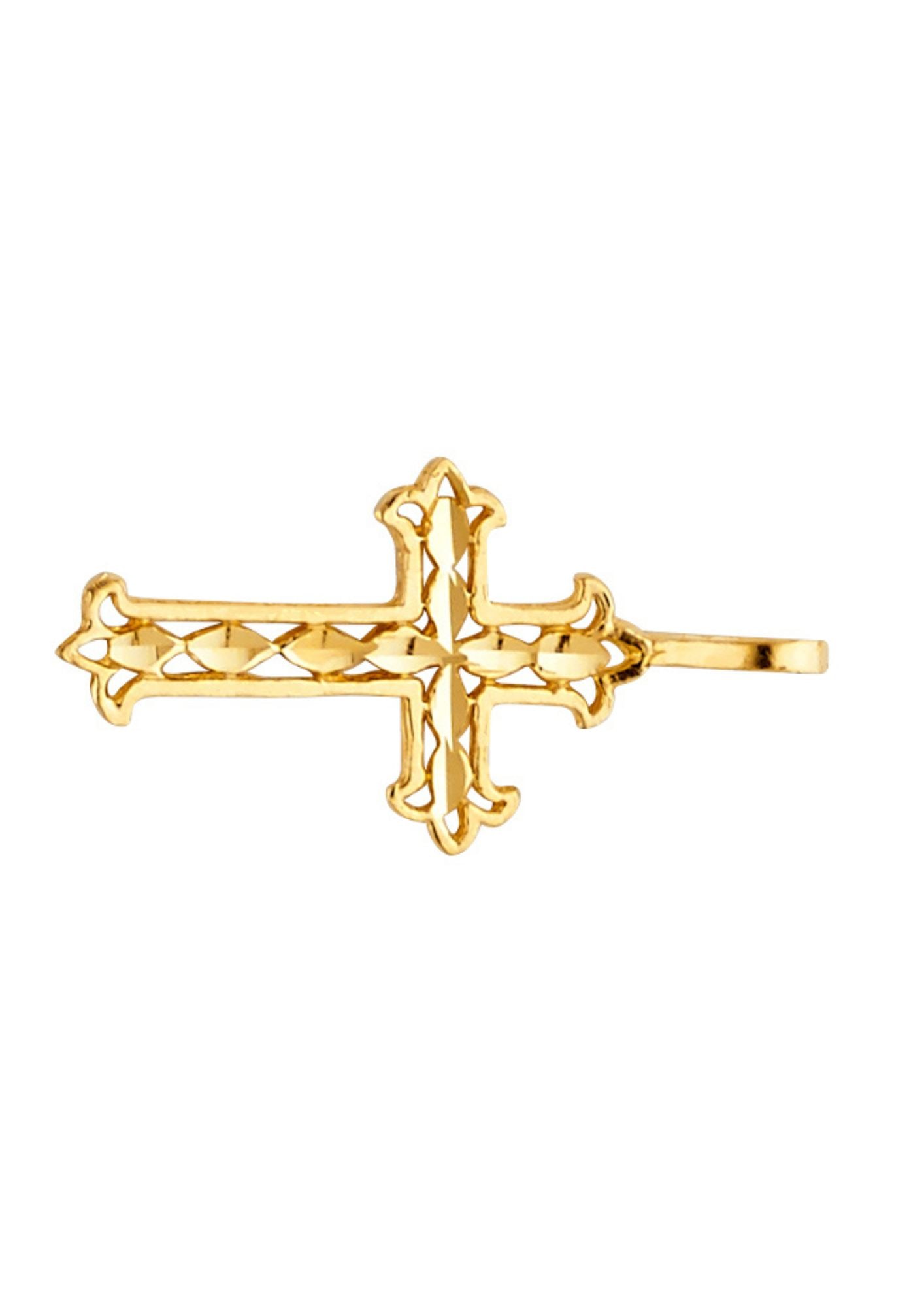 14KY CROSS TINY PENDANT - 2