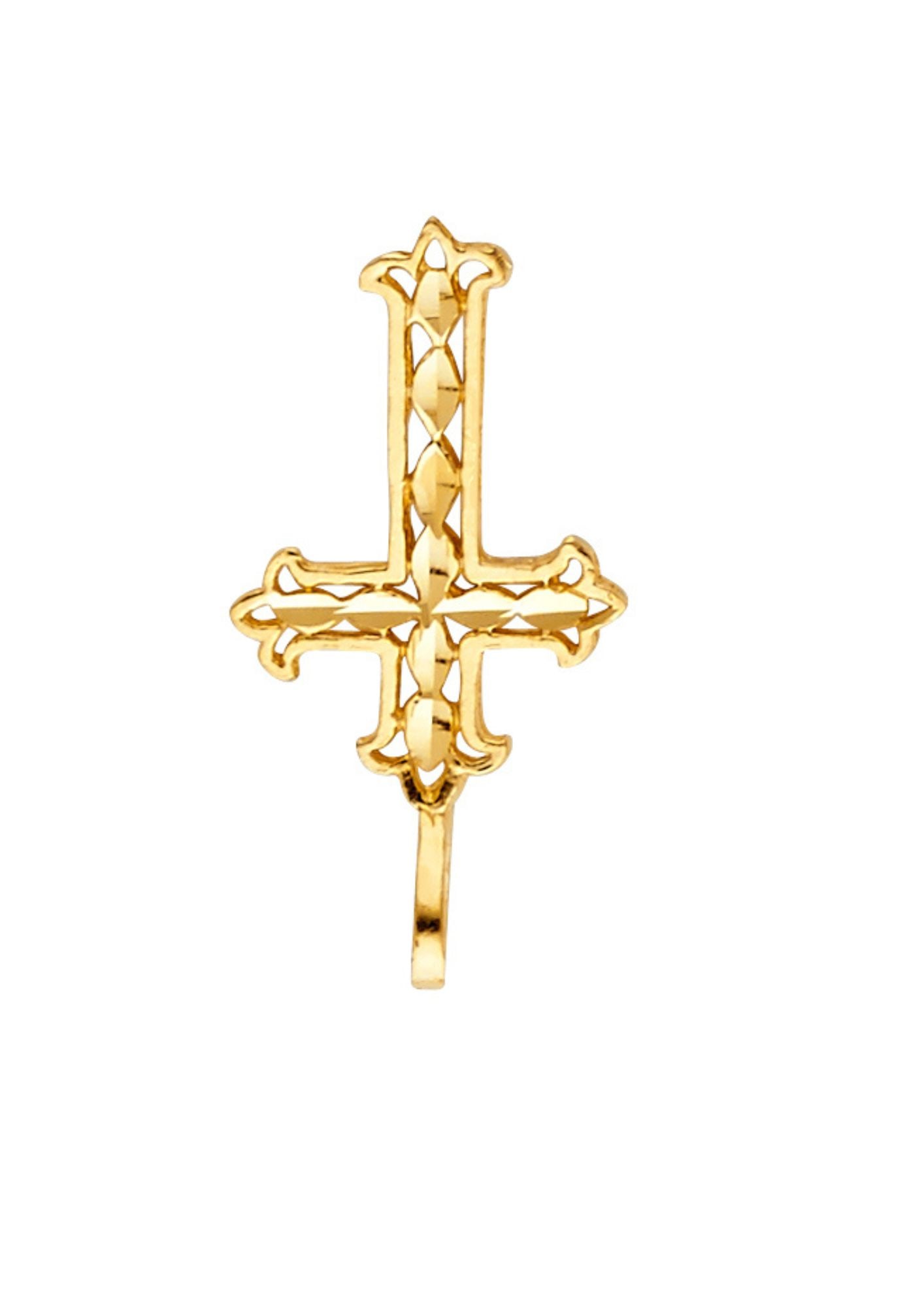 14KY CROSS TINY PENDANT - 3