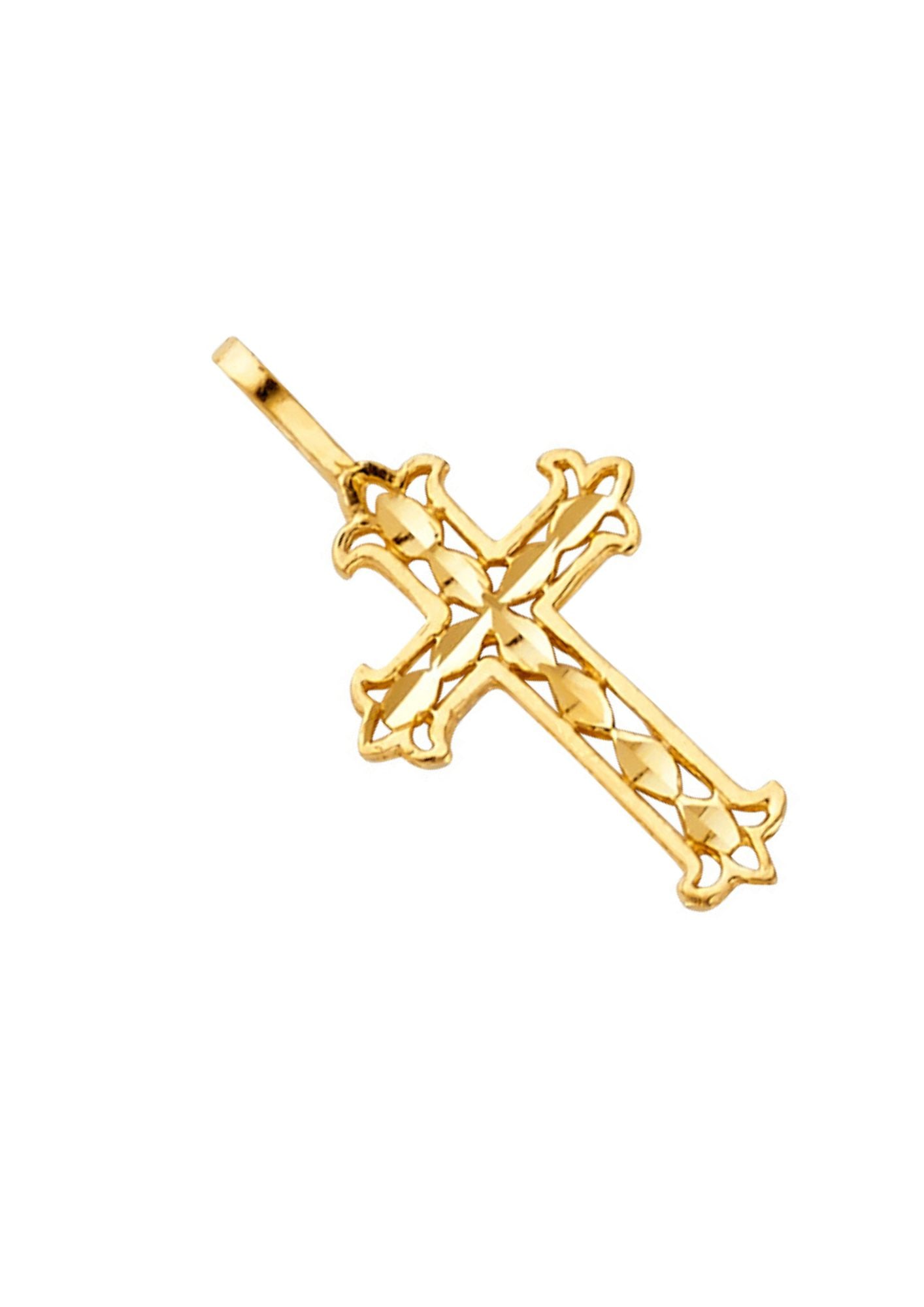 14KY CROSS TINY PENDANT - 4