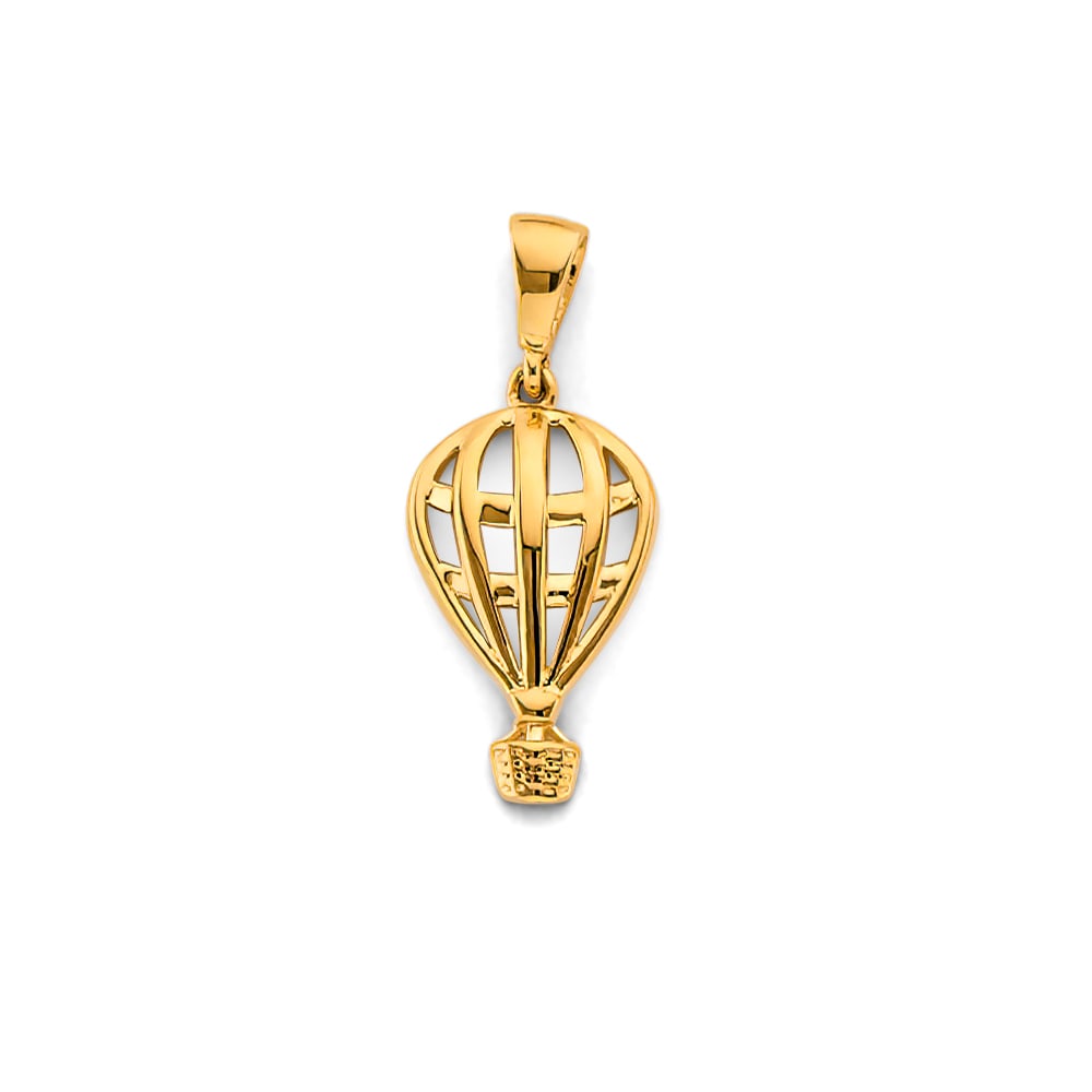 14KY HOT AIR BALLOON PENDANT: 14KY Hot Air Balloon Pendant Type: Pendant Material Type: 14k Gold Material Color: Yellow Avg. Weight: 1.14 Gr. Size: Height : 20 mm, Width : 10 mm Accessories: None Notice: When purchasing pre-owned