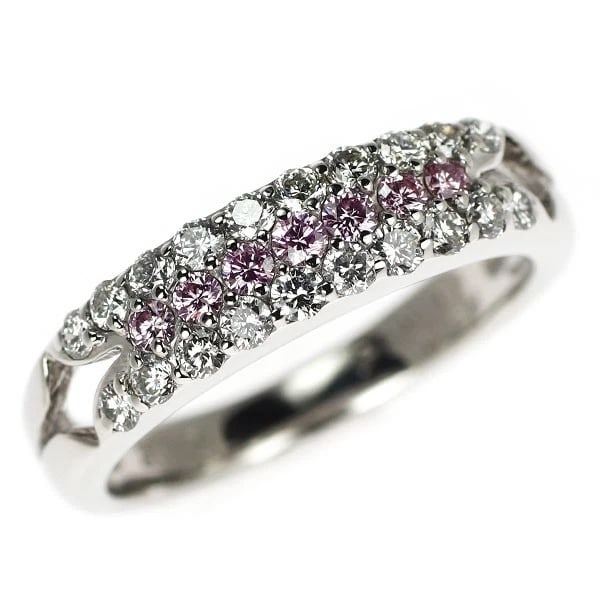 PT900 NATURAL PINK DIAMOND RING: Pt900 Natural Pink Diamond Ring Brand: None Type/Style: Ring Material: Pt900, Main Stone Natural Color: None Size: 4.5 US Accessories: None Accessories Notice: When purchasing pre-owned goods, please