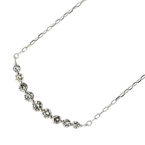 K18WG DIAMOND PENDANT NECKLACE: K18WG DIAMOND PENDANT NECKLACE Brand: None Type/Style: pendant necklace Material: K18WG, Main Stone Natural Color: WG Size: Chain Length 42cm Accessories: None Accessories Notice: When purchasing