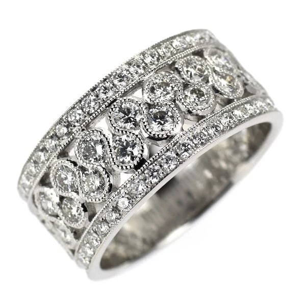 K18WG DIAMOND RING: K18WG diamond ring Brand: None Type/Style: Ring Material: K18WG, Main Stone Natural Color: WG Size: 6.25 - 6.5 US Accessories: None Accessories Notice: When purchasing pre-owned goods, ple