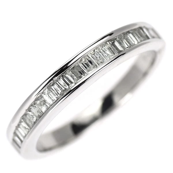 K18WG HALF ETERNITY DIAMOND RING: K18WG Half Eternity Diamond Ring Brand: None Type/Style: Ring Material: K18WG, Main Stone Natural Color: WG Size: 5.5 - 5.75 US Accessories: None Accessories Notice: When purchasing pre-owned goods,