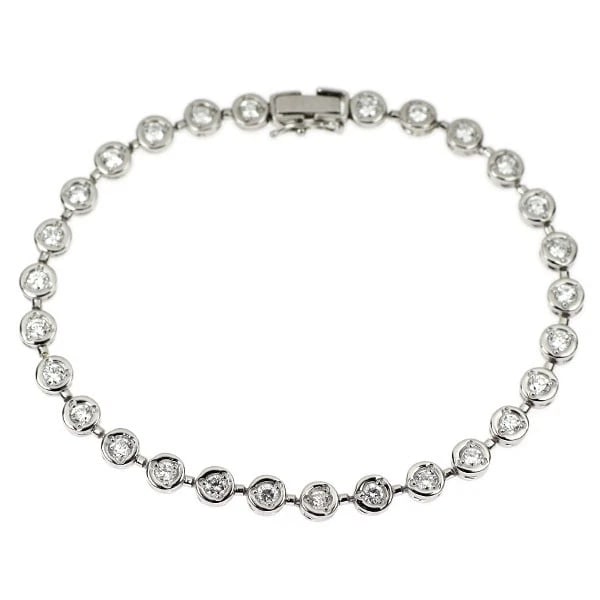 PT850 DIAMOND TENNIS BRACELET: Pt850 diamond tennis bracelet Brand: None Type/Style: bracelets Material: Pt850, Color: Pt Size: Chain Length 18.5cm Length/Width/Diameter 4.7 Accessories: None Accessories Notice: When purchasing