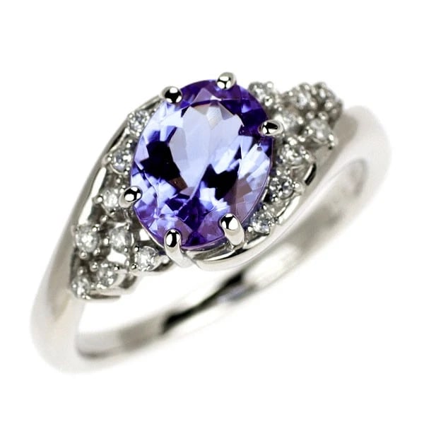 PT900 TANZANITE DIAMOND RING: Pt900 Tanzanite Diamond Ring Brand: None Type/Style: Ring Material: Pt900, Main Stone Tanzanite Color: None Size: 4.5 US Accessories: None Accessories Notice: When purchasing pre-owned goods, please