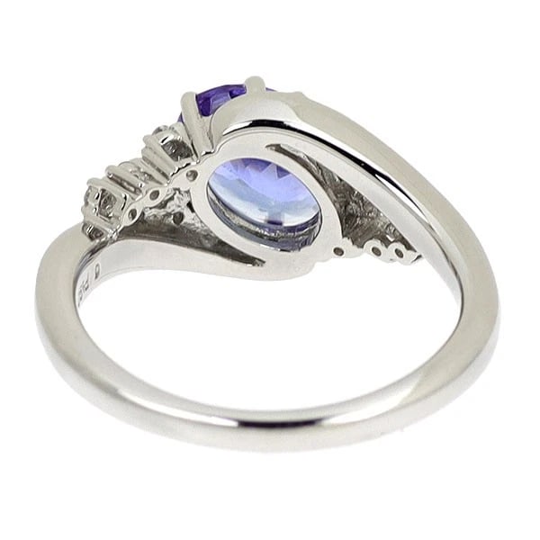 PT900 TANZANITE DIAMOND RING - 2
