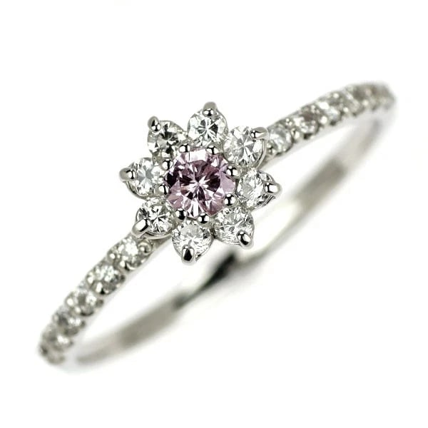 PT900 NATURAL PINK DIAMOND RING: Pt900 Natural Pink Diamond Ring Brand: None Type/Style: Ring Material: Pt900, Main Stone Natural Color: Pt Size: 6 US Accessories: None Accessories Notice: When purchasing pre-owned goods, please